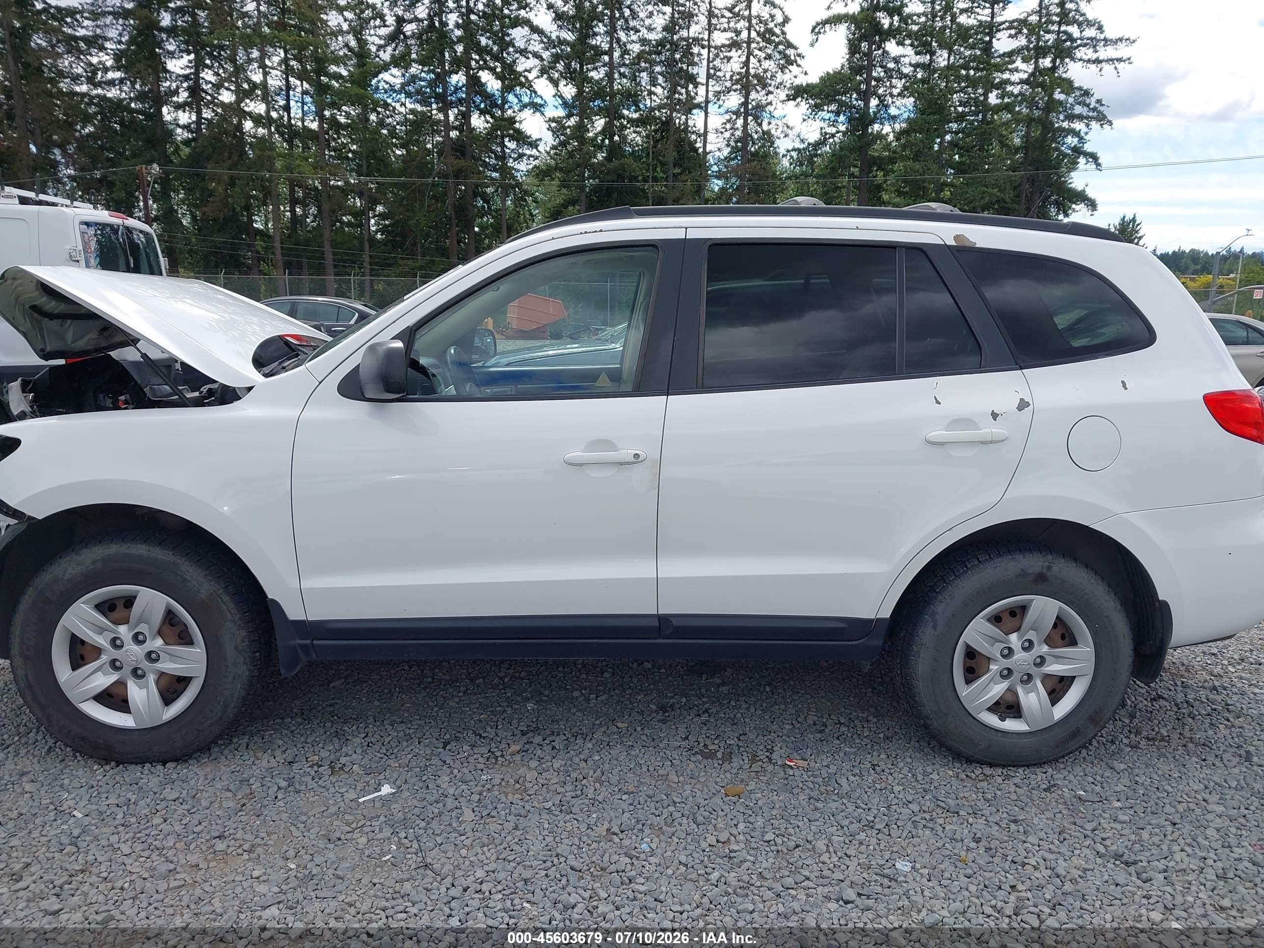 2009 Hyundai Santa Fe Gls White vin: 5NMSG73D49H279218