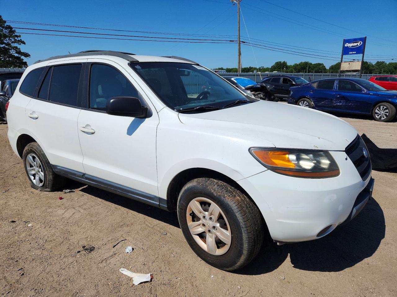 2009 Hyundai Santa Fe Gls Белый vin: 5NMSG73D49H289344