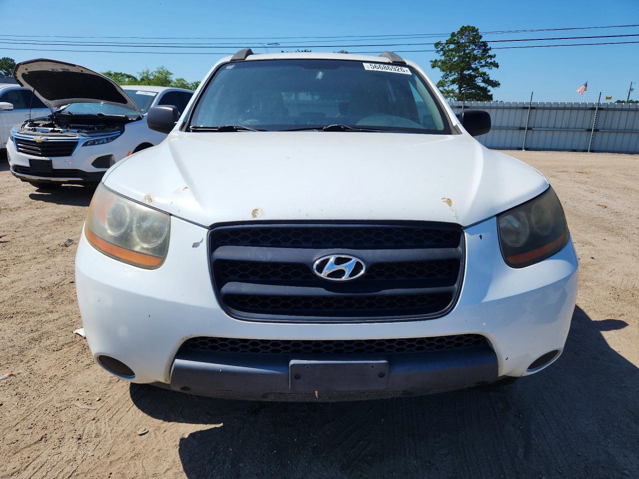 2009 Hyundai Santa Fe Gls Белый vin: 5NMSG73D49H289344