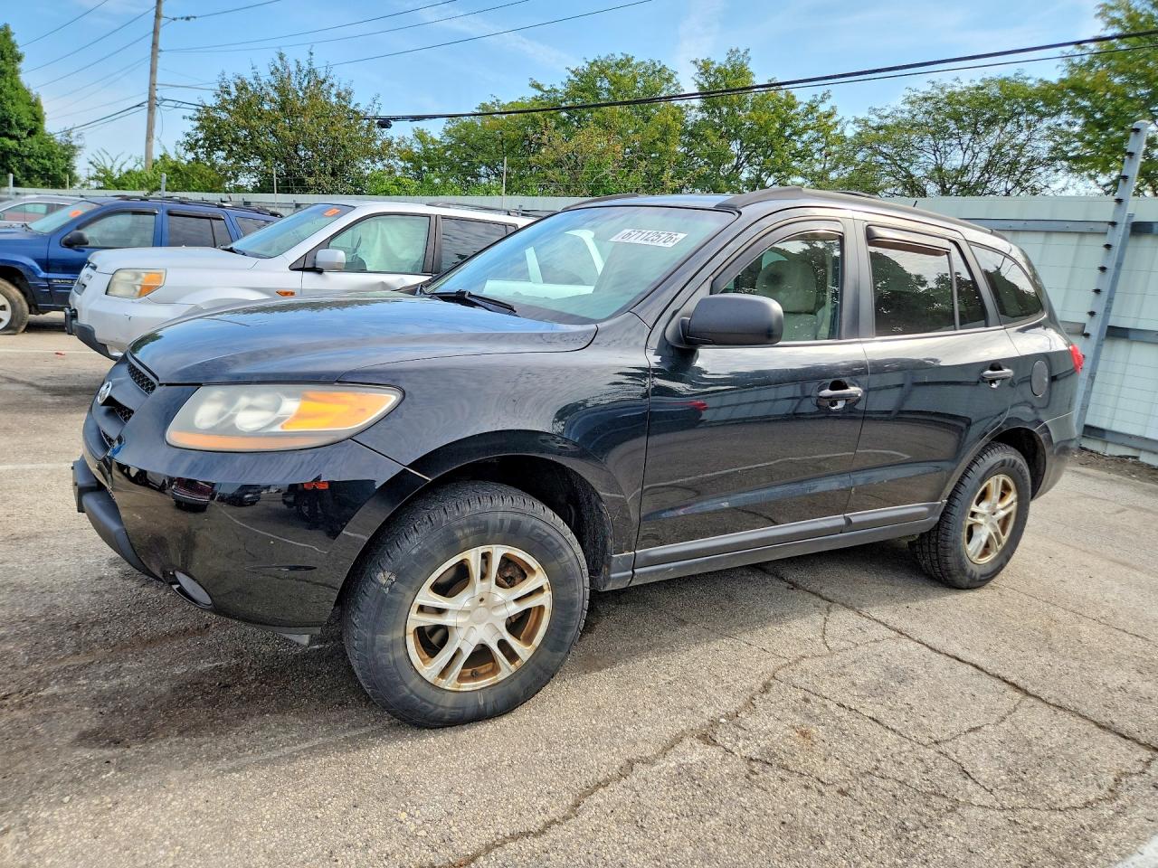 2009 Hyundai Santa Fe Gls Черный vin: 5NMSG73D49H314520