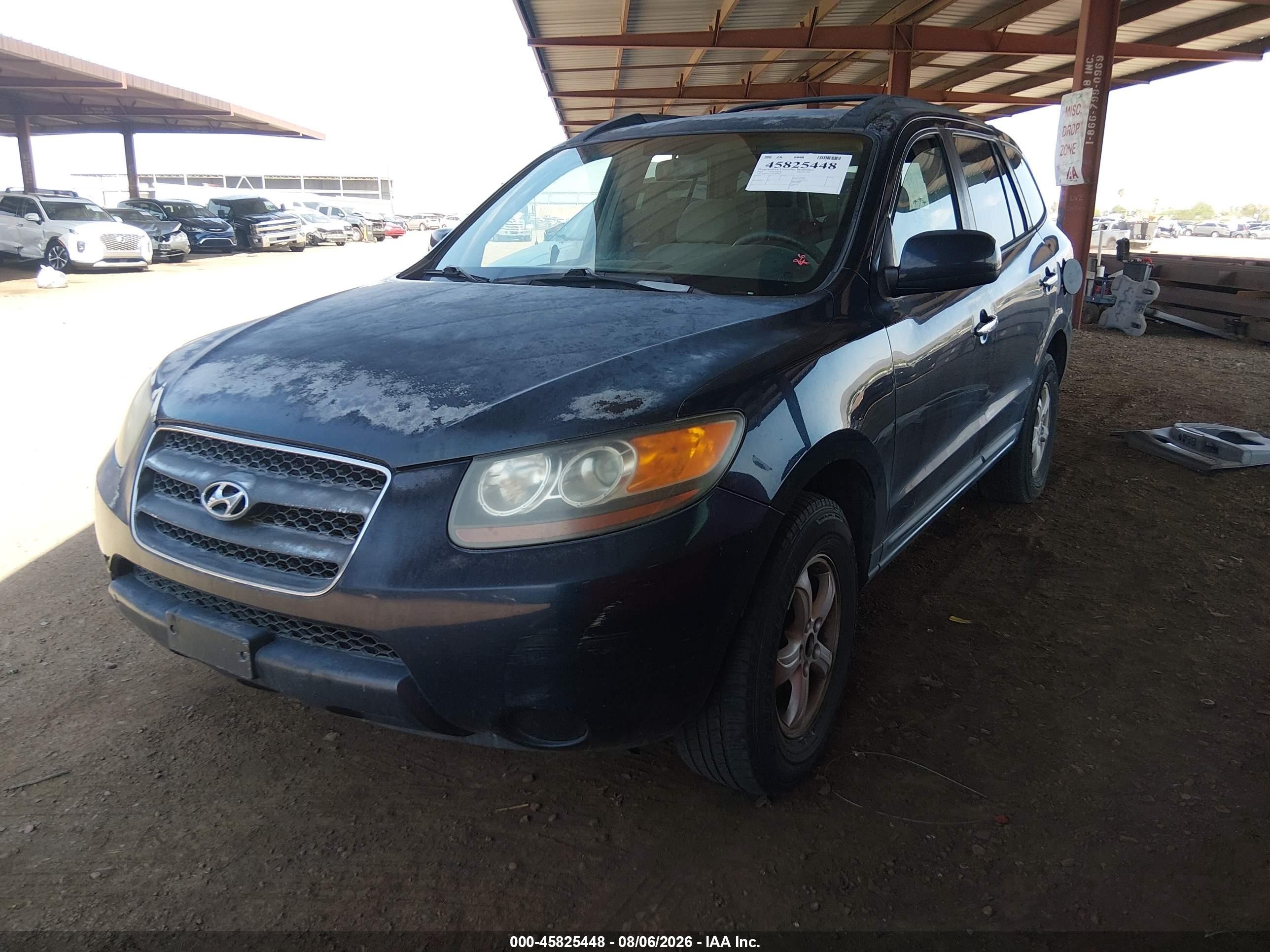 2007 Hyundai Santa Fe Gls Синий vin: 5NMSG73D57H060894