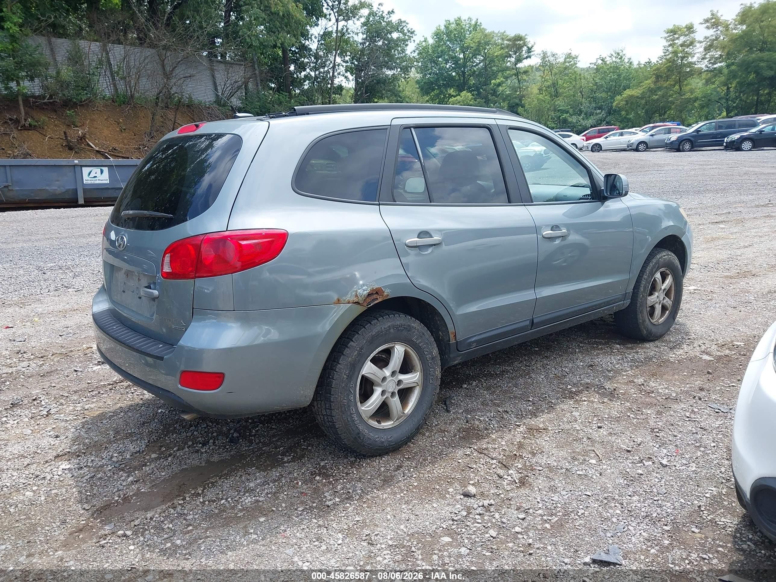 2008 Hyundai Santa Fe Gls Silver vin: 5NMSG73D58H206972