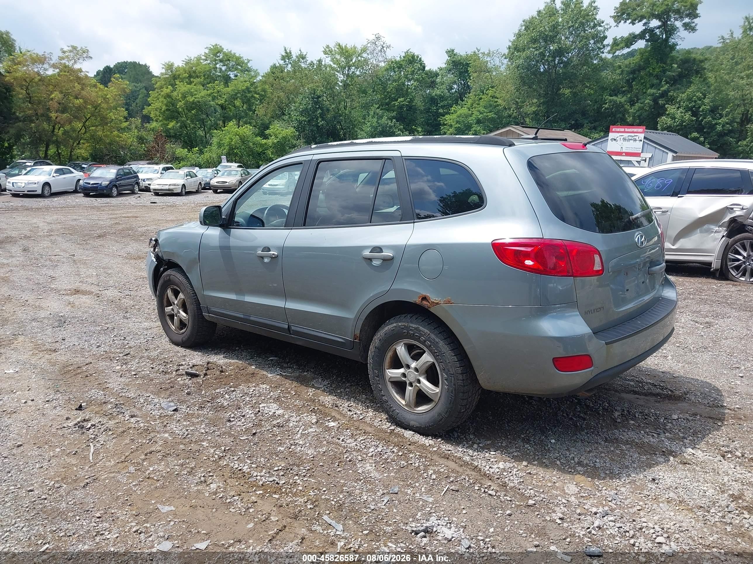 2008 Hyundai Santa Fe Gls Silver vin: 5NMSG73D58H206972