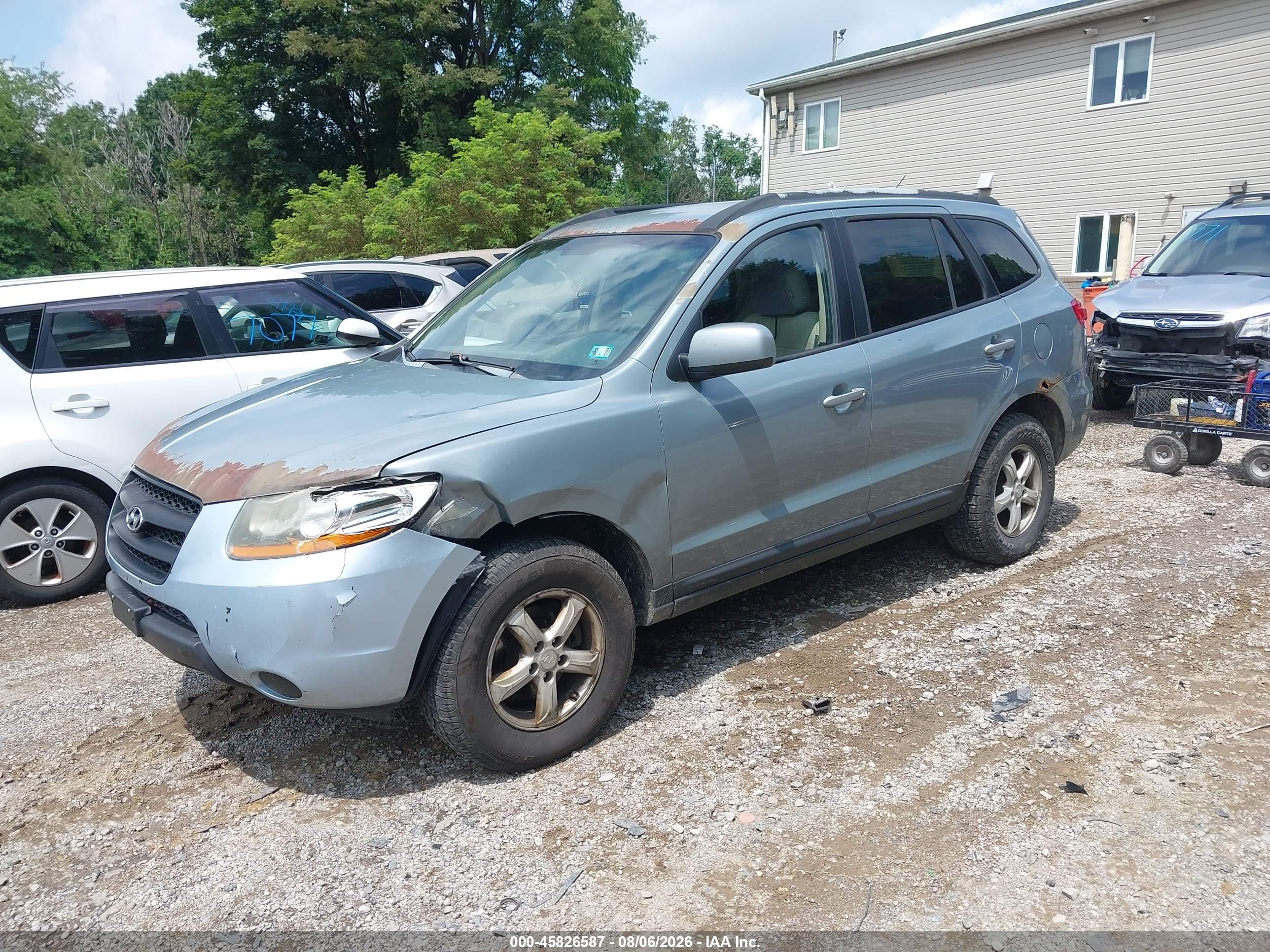 2008 Hyundai Santa Fe Gls Silver vin: 5NMSG73D58H206972