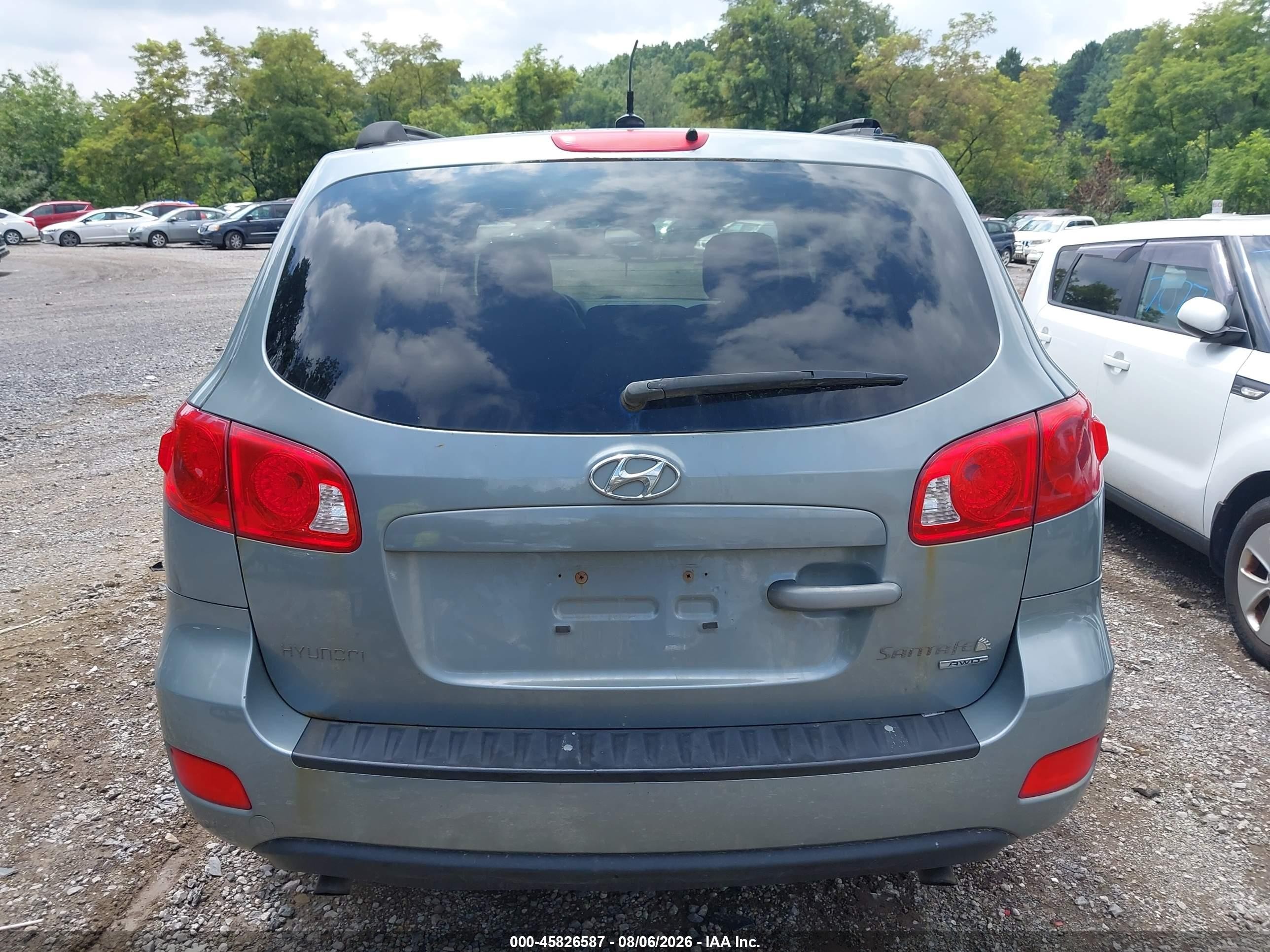 2008 Hyundai Santa Fe Gls Silver vin: 5NMSG73D58H206972