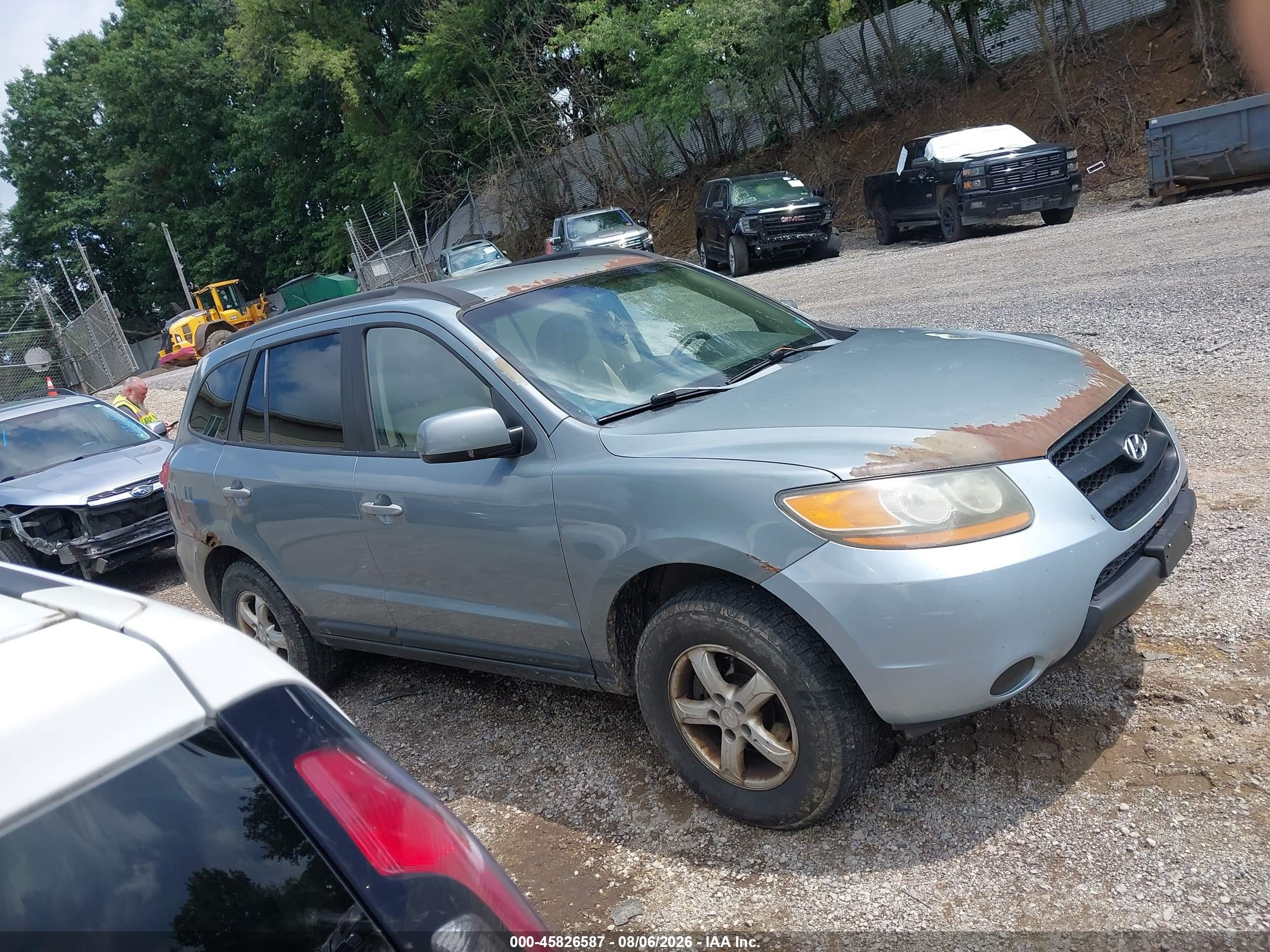2008 Hyundai Santa Fe Gls Silver vin: 5NMSG73D58H206972
