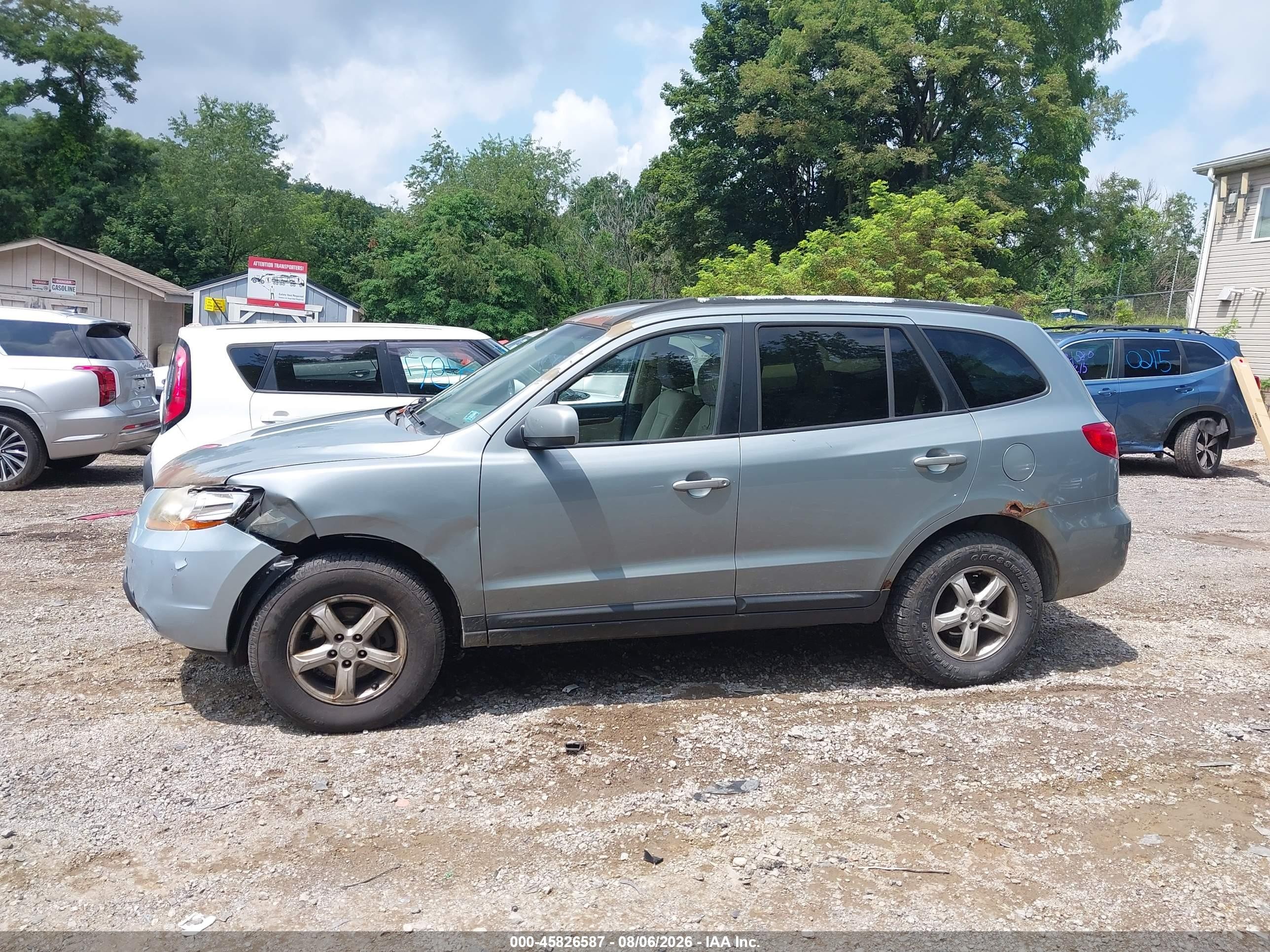 2008 Hyundai Santa Fe Gls Silver vin: 5NMSG73D58H206972