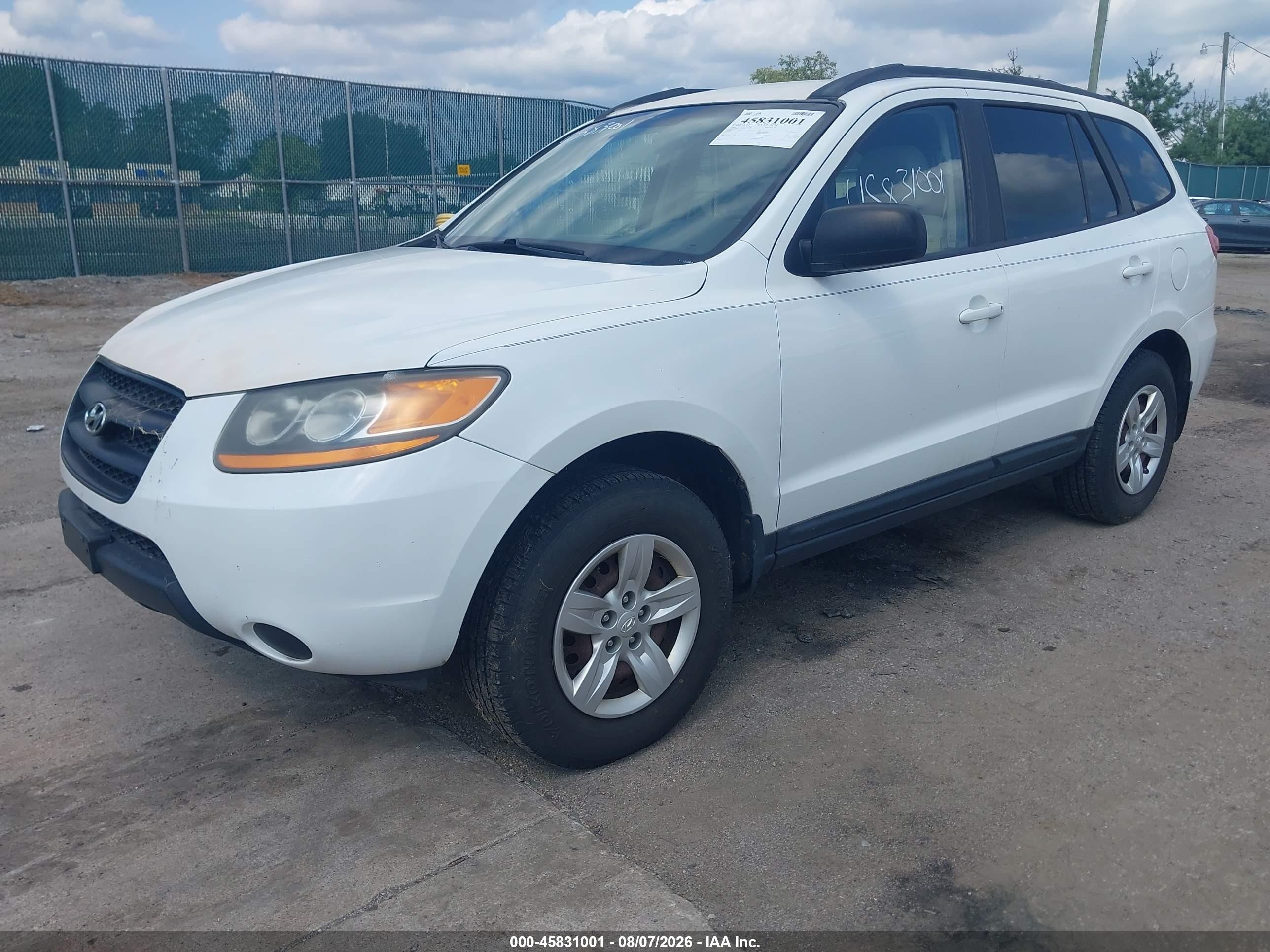 2009 Hyundai Santa Fe Gls Белый vin: 5NMSG73D59H266154