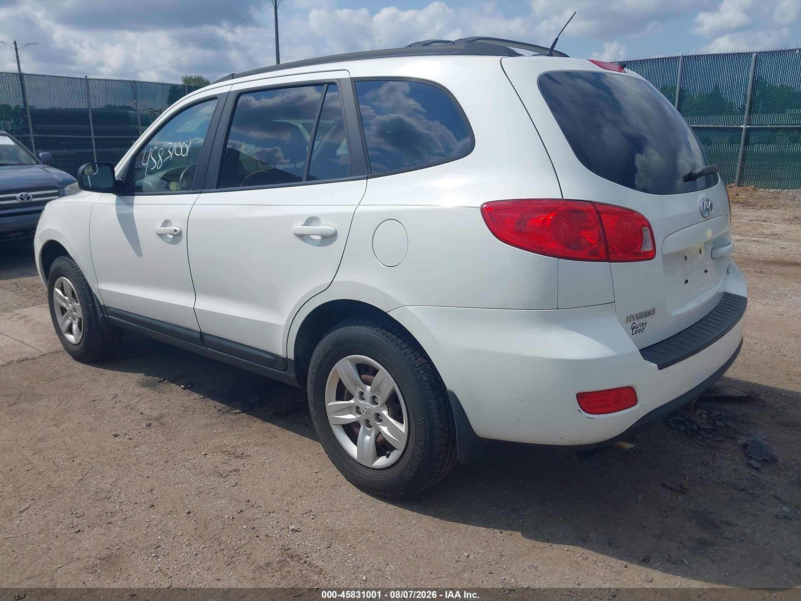 2009 Hyundai Santa Fe Gls Белый vin: 5NMSG73D59H266154