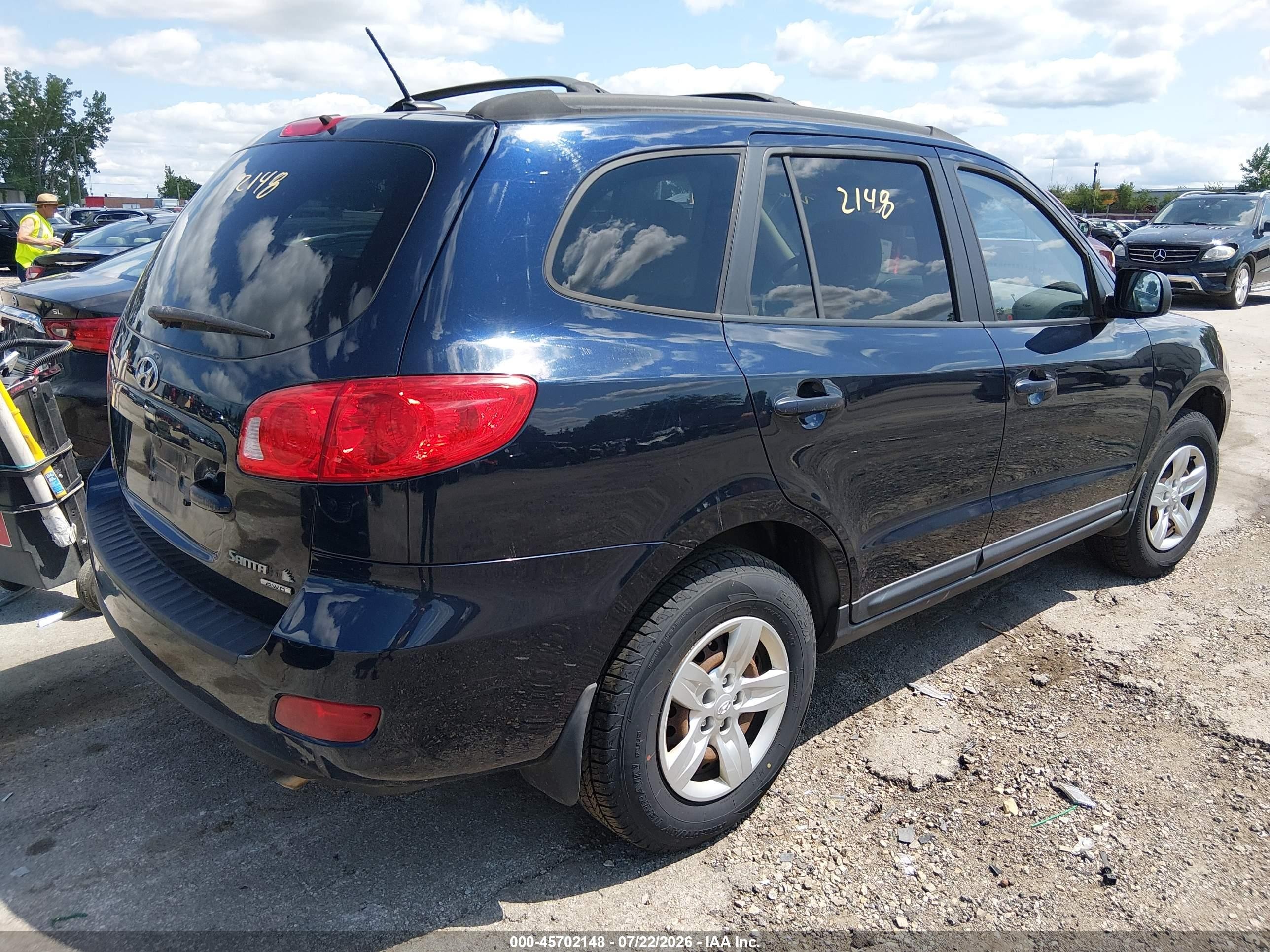 2009 Hyundai Santa Fe Gls Dark Blue vin: 5NMSG73D59H278028