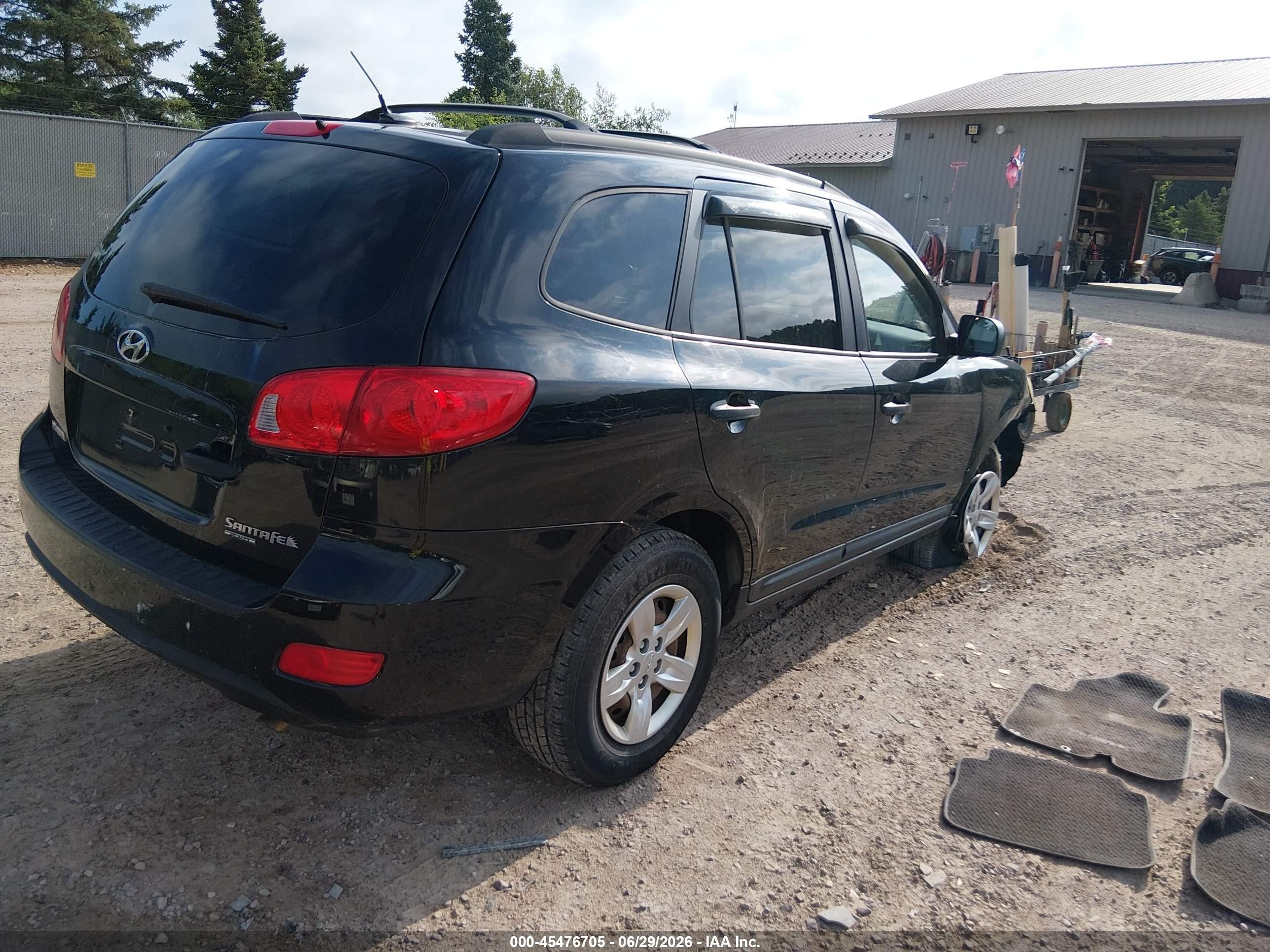 2009 Hyundai Santa Fe Gls Black vin: 5NMSG73D59H304451