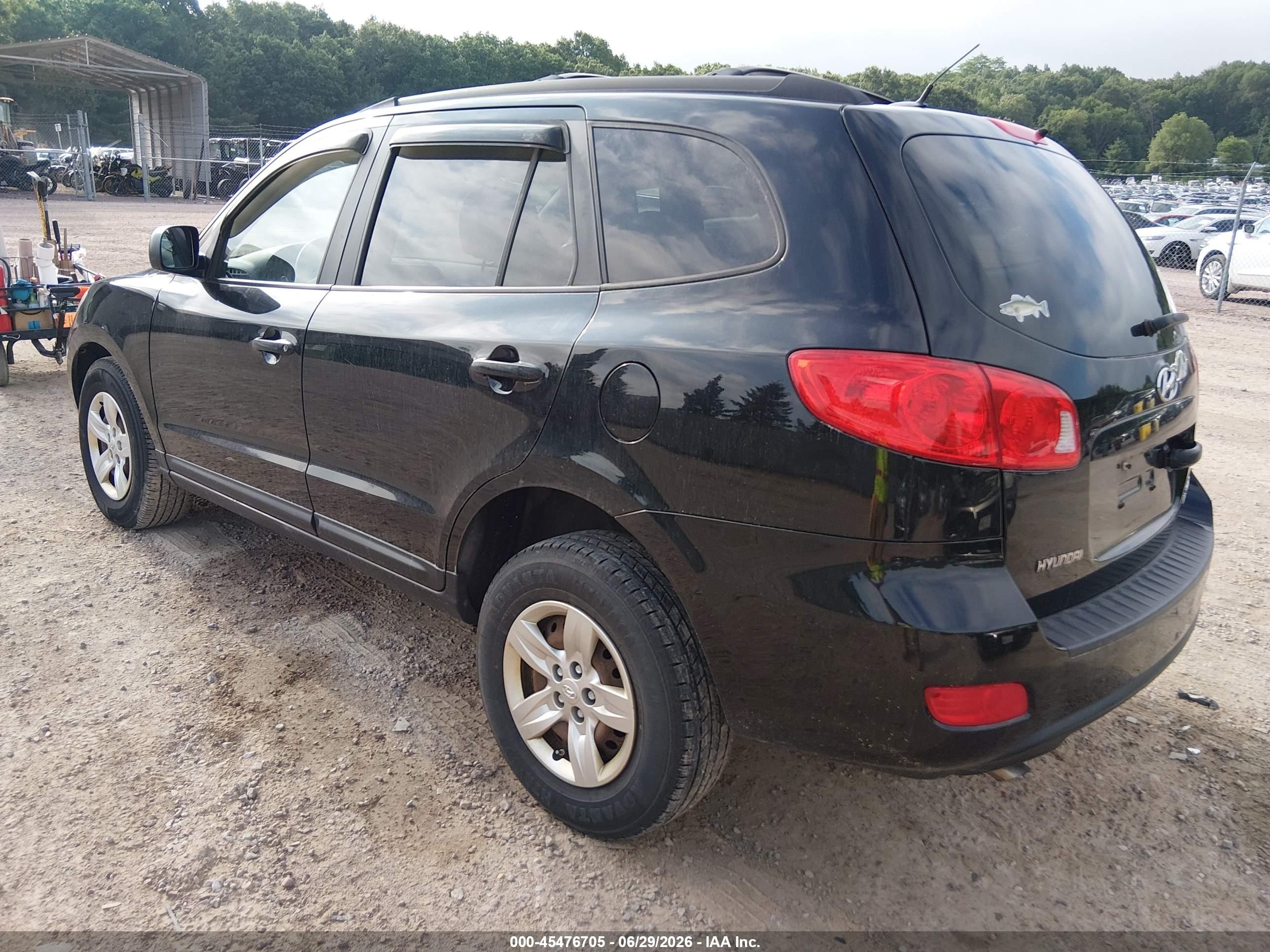 2009 Hyundai Santa Fe Gls Black vin: 5NMSG73D59H304451