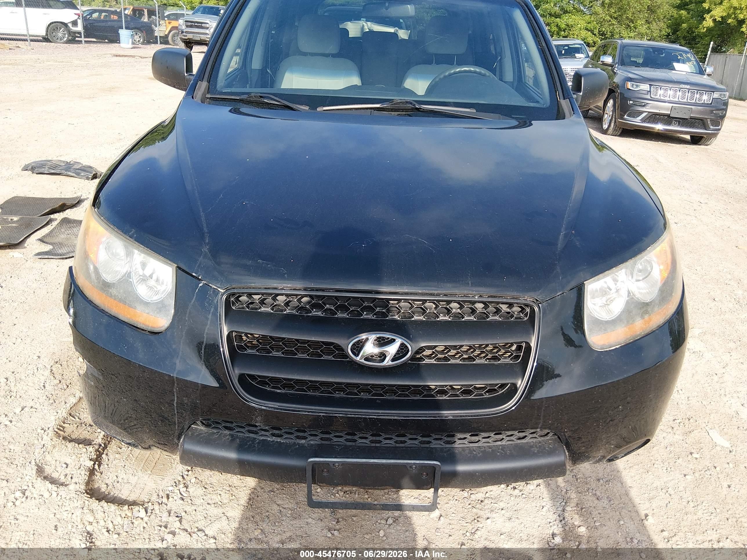 2009 Hyundai Santa Fe Gls Black vin: 5NMSG73D59H304451