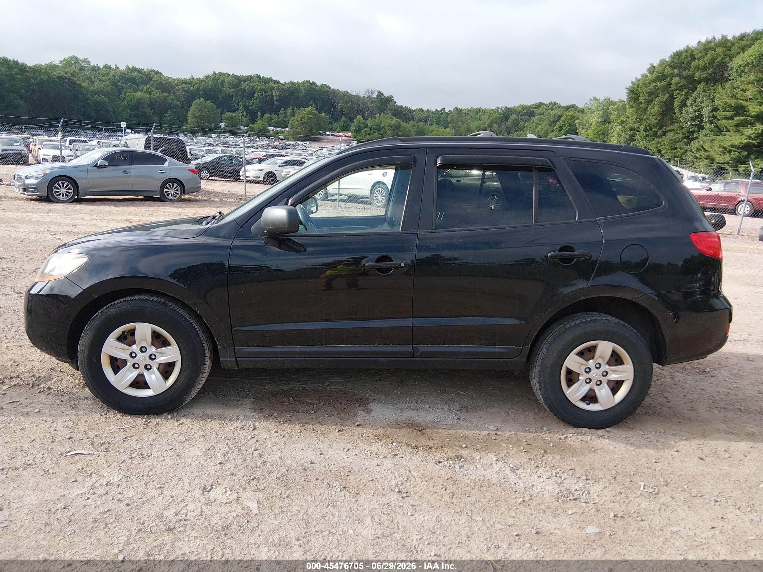 2009 Hyundai Santa Fe Gls Black vin: 5NMSG73D59H304451