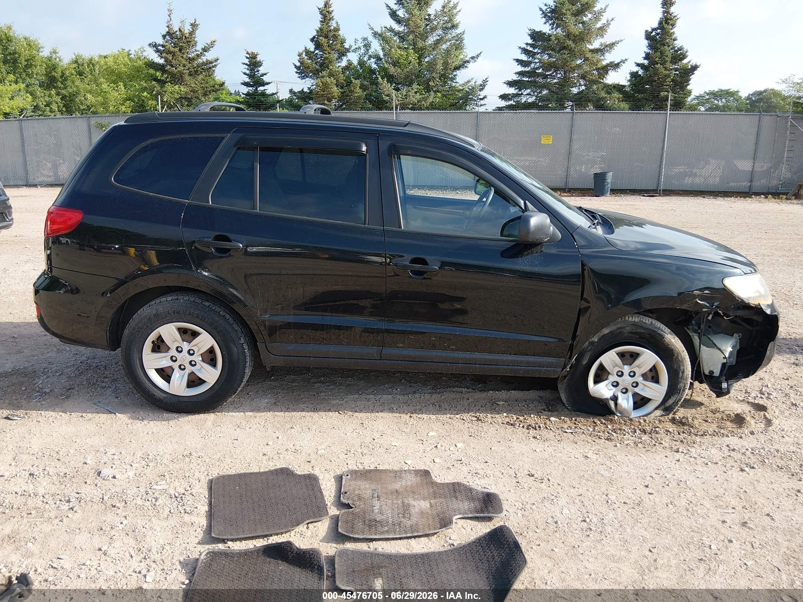 2009 Hyundai Santa Fe Gls Black vin: 5NMSG73D59H304451