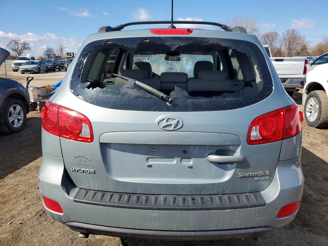 2009 Hyundai Santa Fe Gray vin: 5NMSG73D59H322223