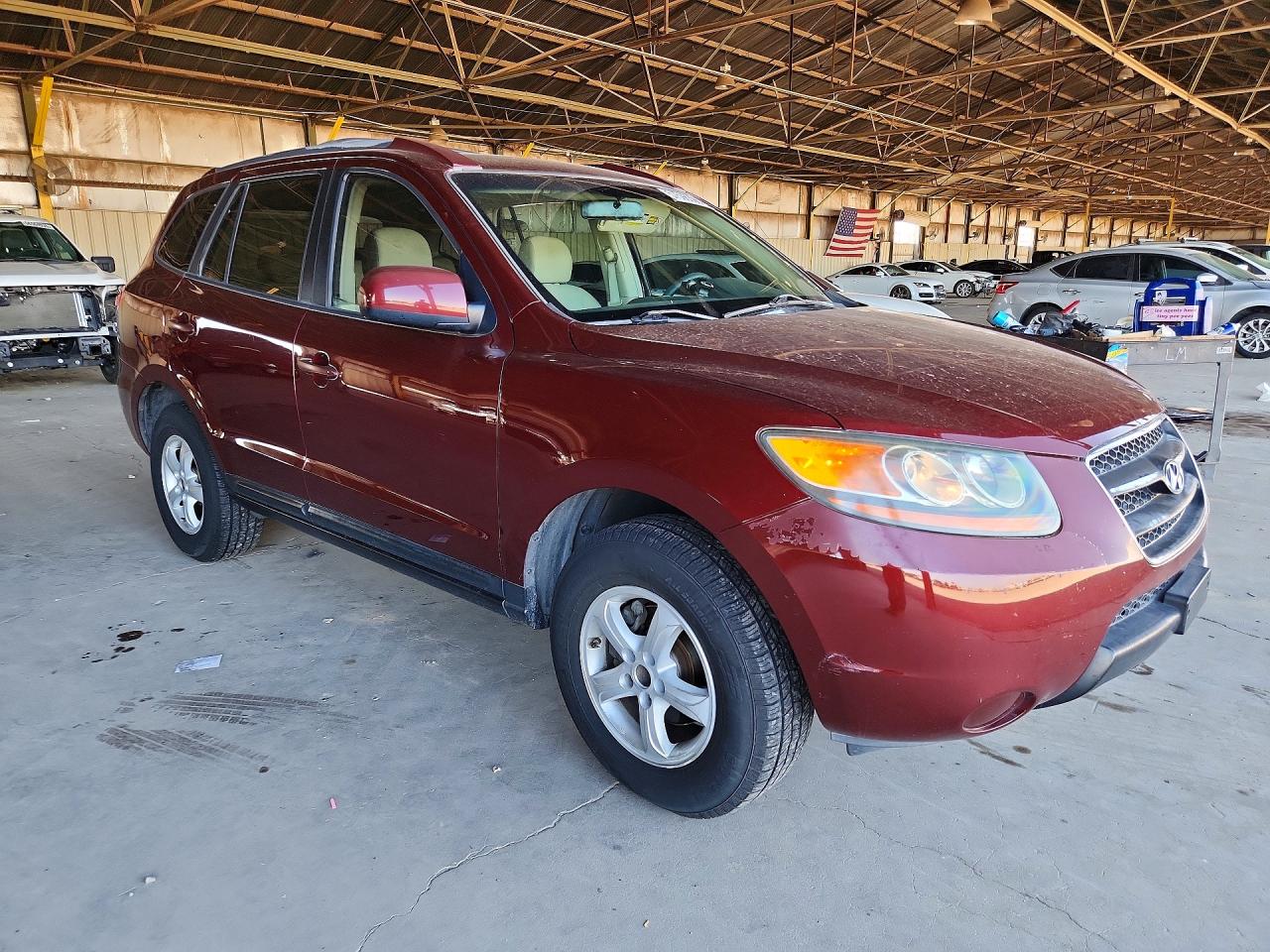 2007 Hyundai Santa Fe Gls Burgundy vin: 5NMSG73D67H076859