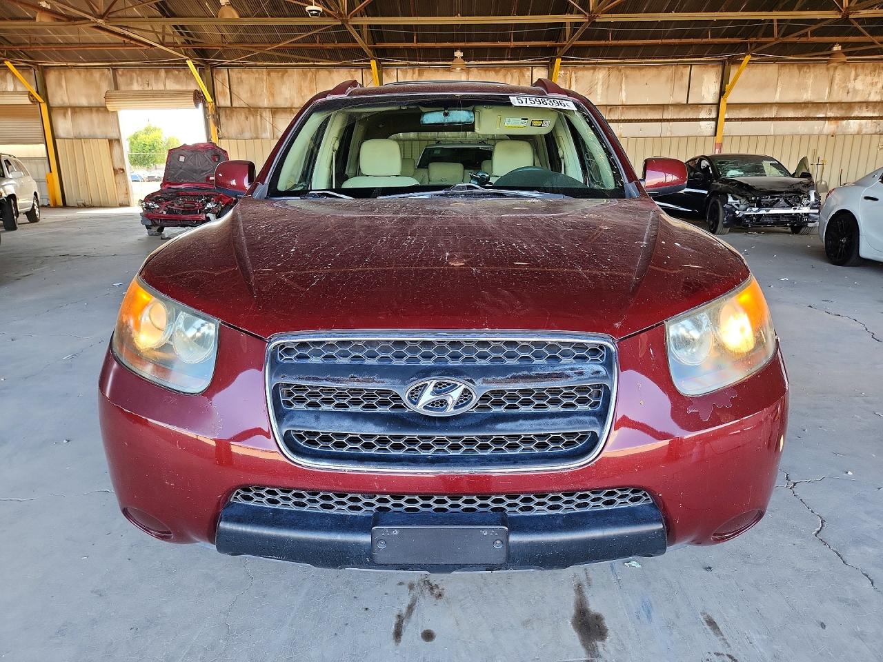 2007 Hyundai Santa Fe Gls Burgundy vin: 5NMSG73D67H076859