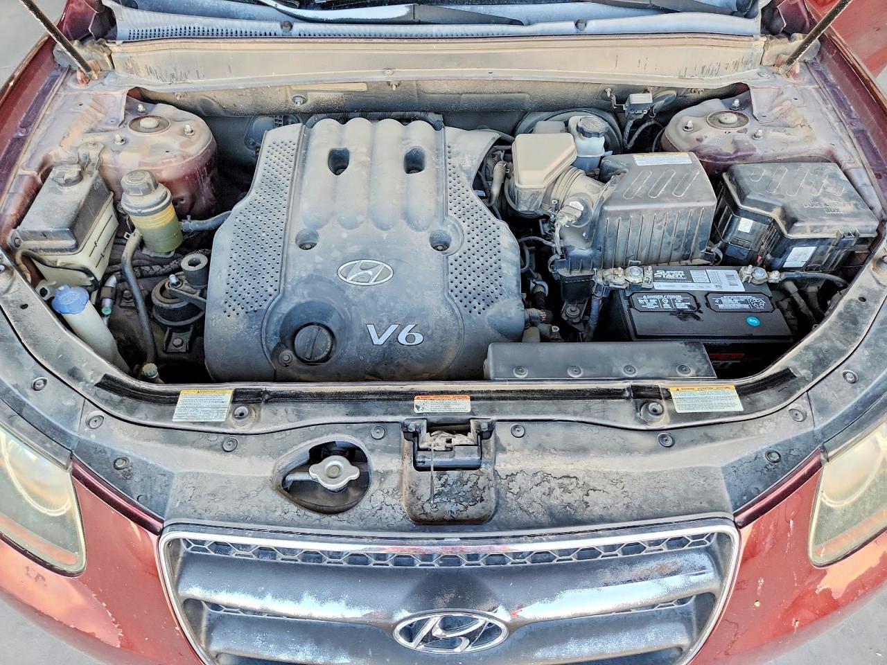 2007 Hyundai Santa Fe Gls Burgundy vin: 5NMSG73D67H076859