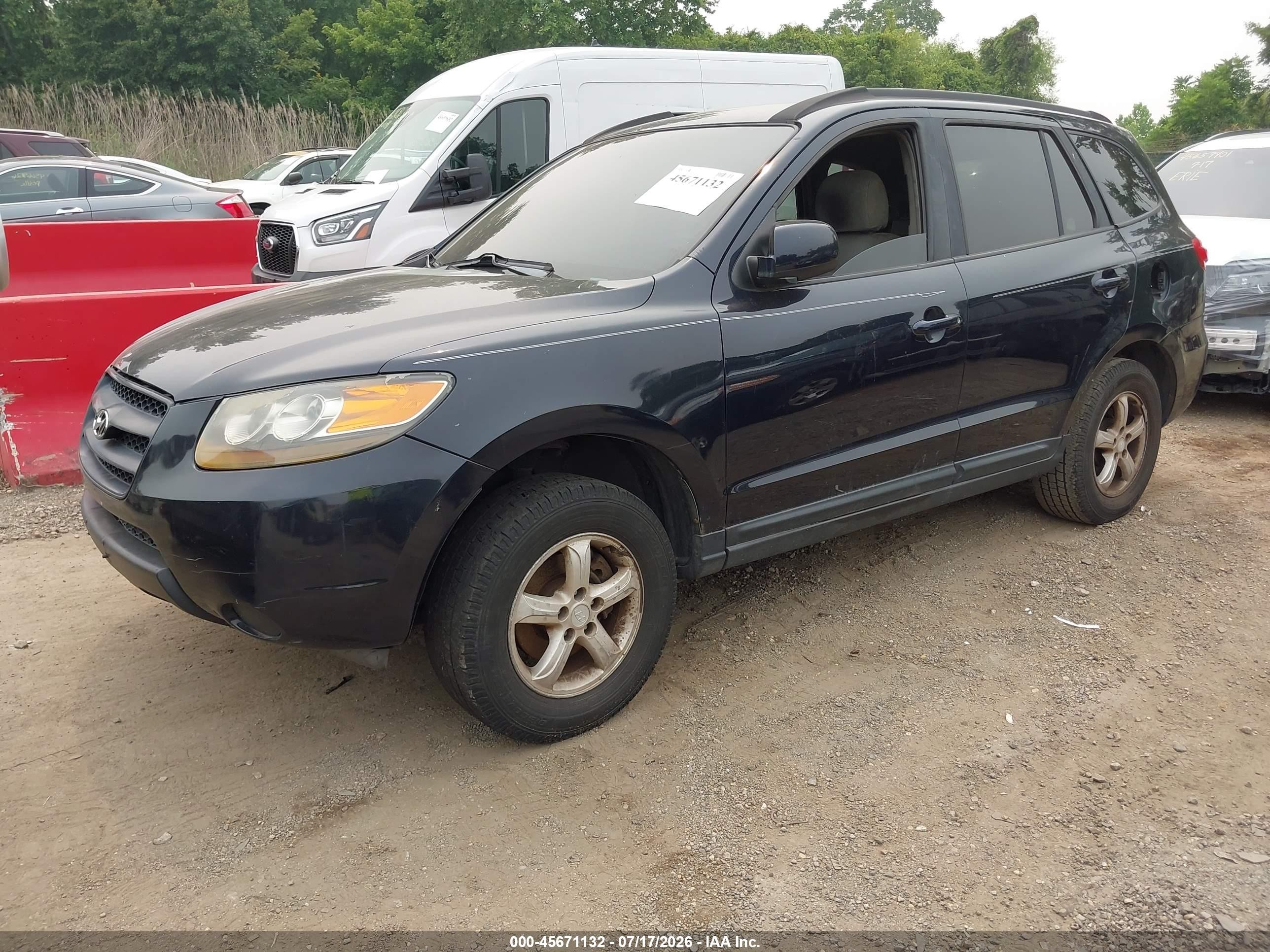 2008 Hyundai Santa Fe Gls Черный vin: 5NMSG73D68H163887