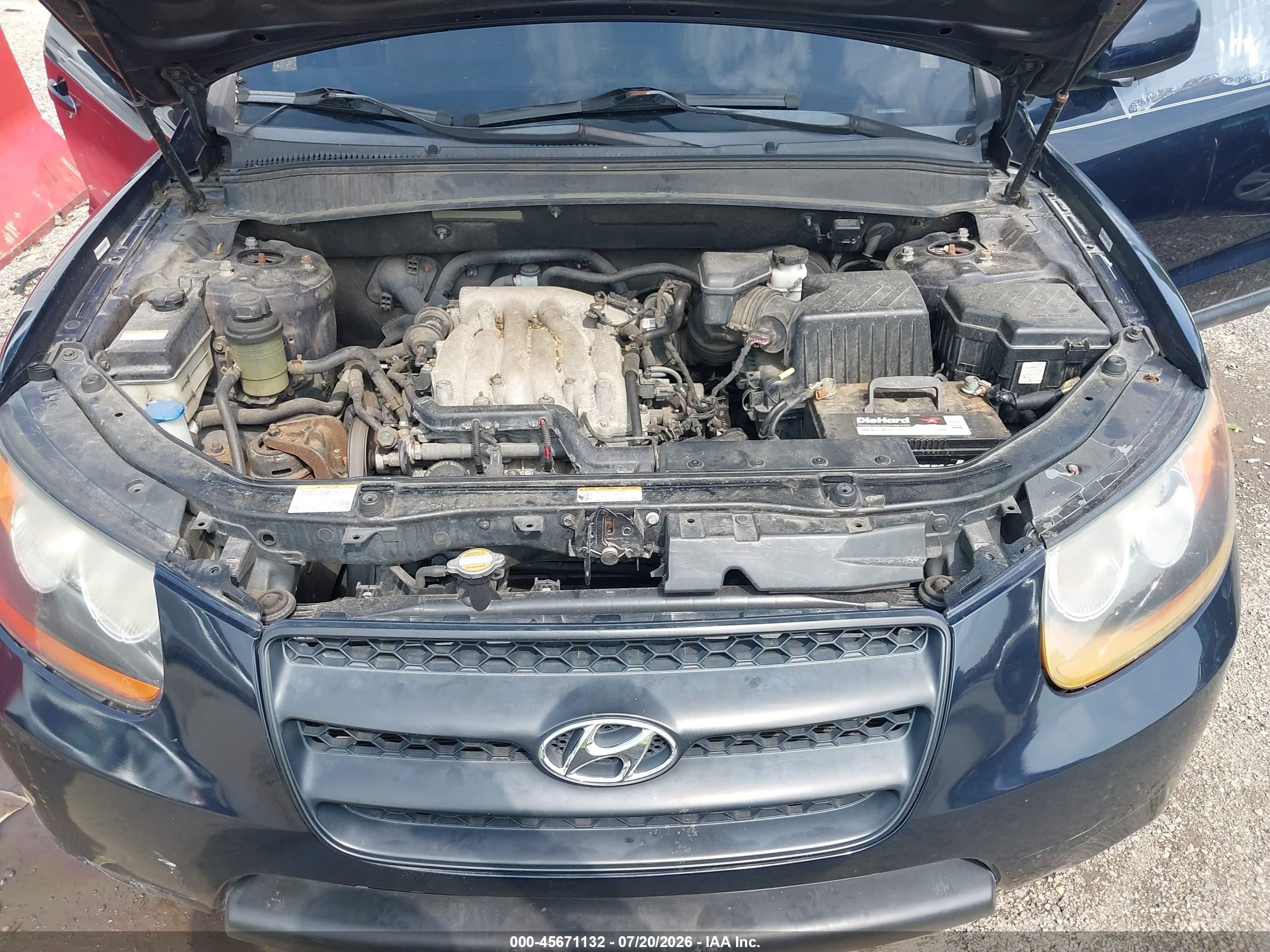 2008 Hyundai Santa Fe Gls Черный vin: 5NMSG73D68H163887