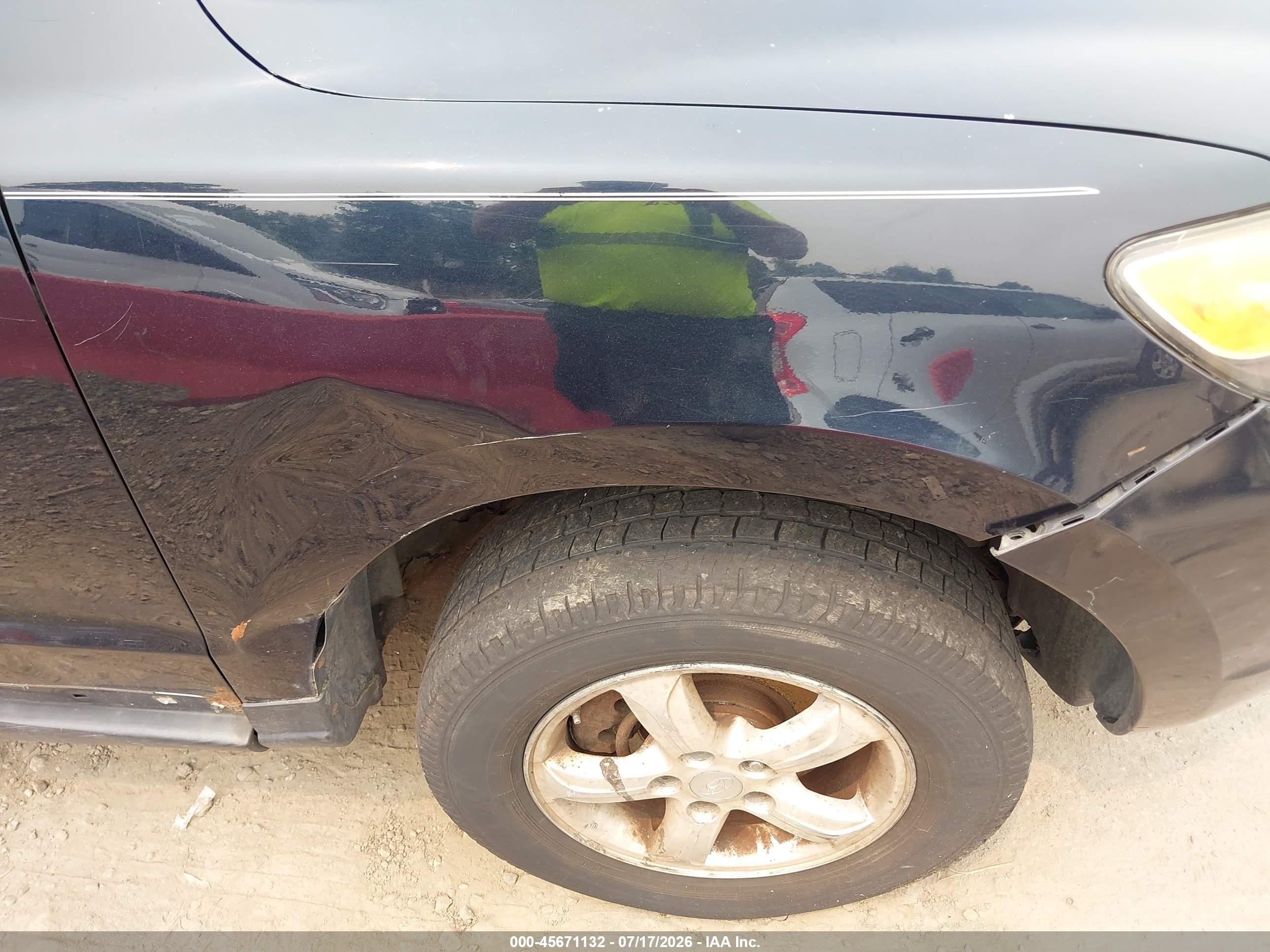 2008 Hyundai Santa Fe Gls Черный vin: 5NMSG73D68H163887