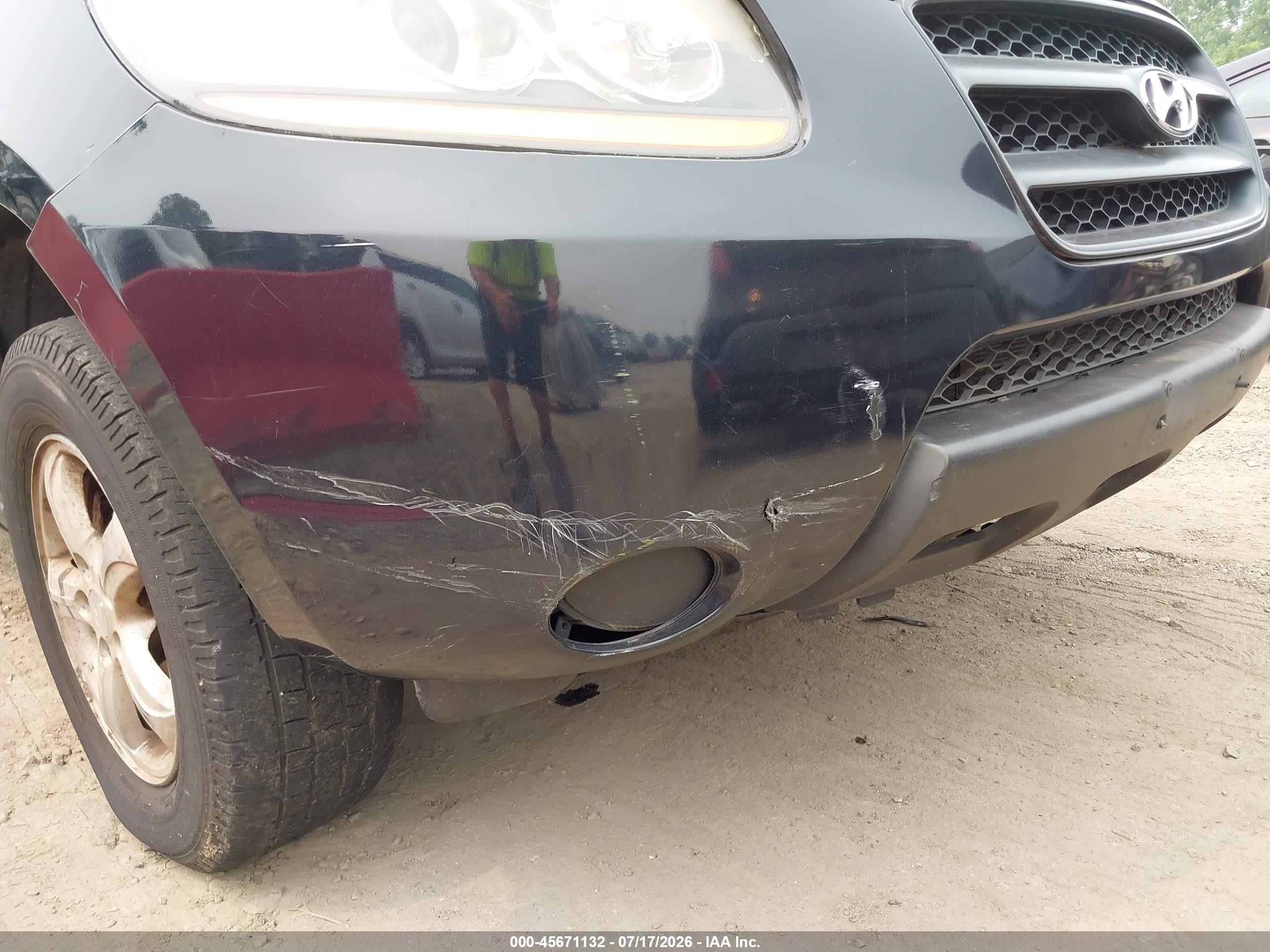 2008 Hyundai Santa Fe Gls Черный vin: 5NMSG73D68H163887