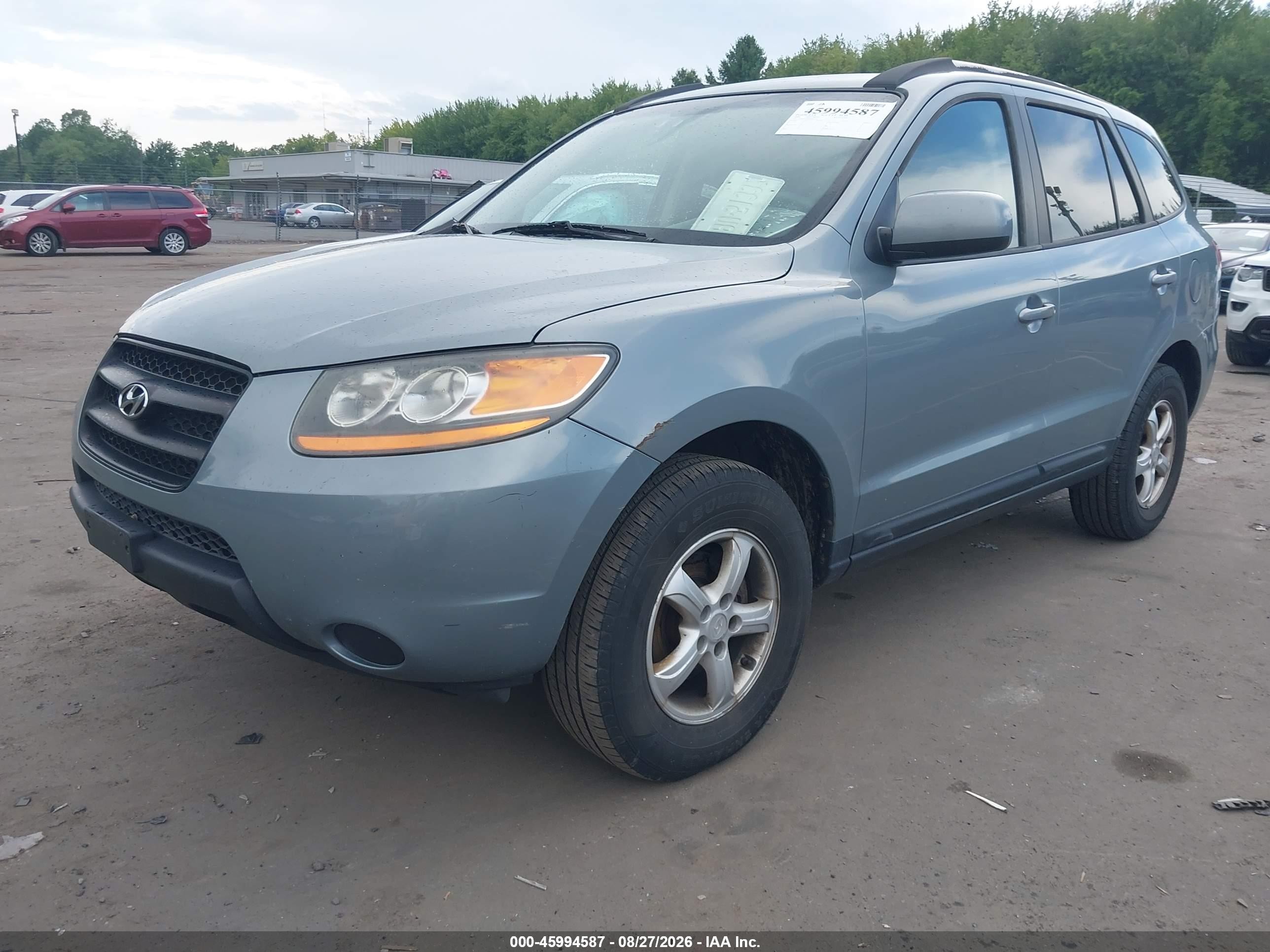 2008 Hyundai Santa Fe Gls Light Blue vin: 5NMSG73D68H183542