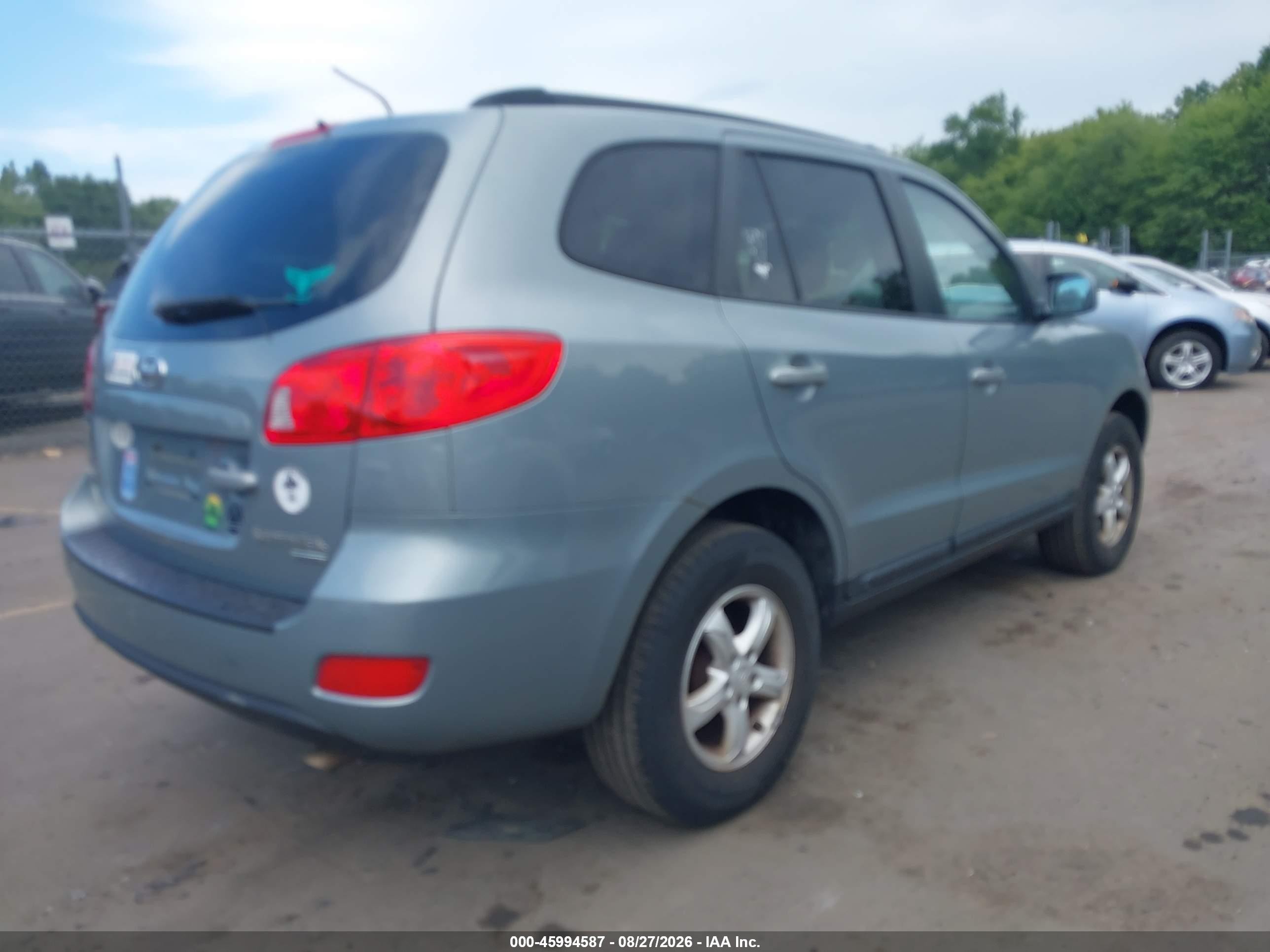 2008 Hyundai Santa Fe Gls Light Blue vin: 5NMSG73D68H183542