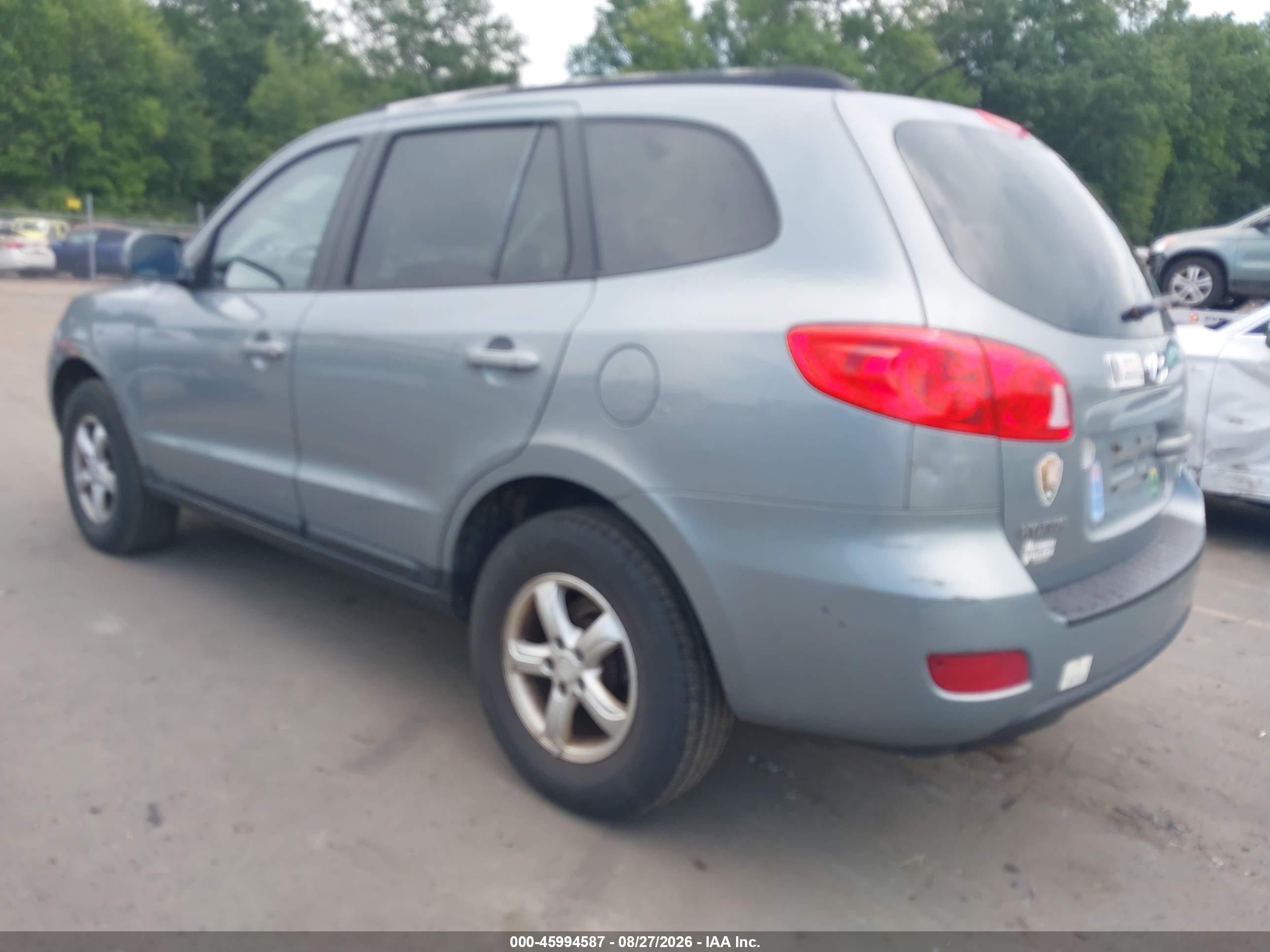 2008 Hyundai Santa Fe Gls Light Blue vin: 5NMSG73D68H183542