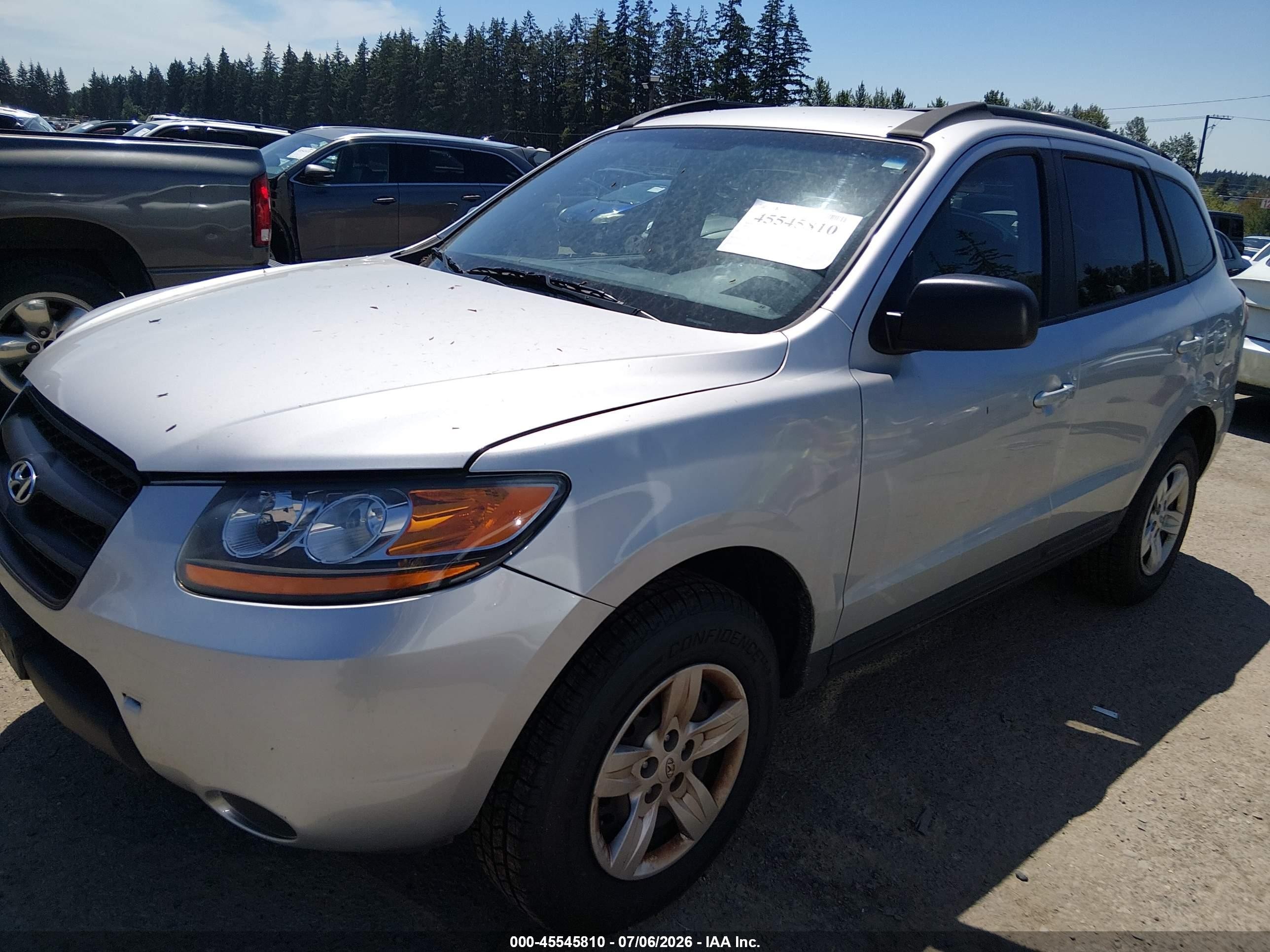 2009 Hyundai Santa Fe Gls Silver vin: 5NMSG73D69H259973
