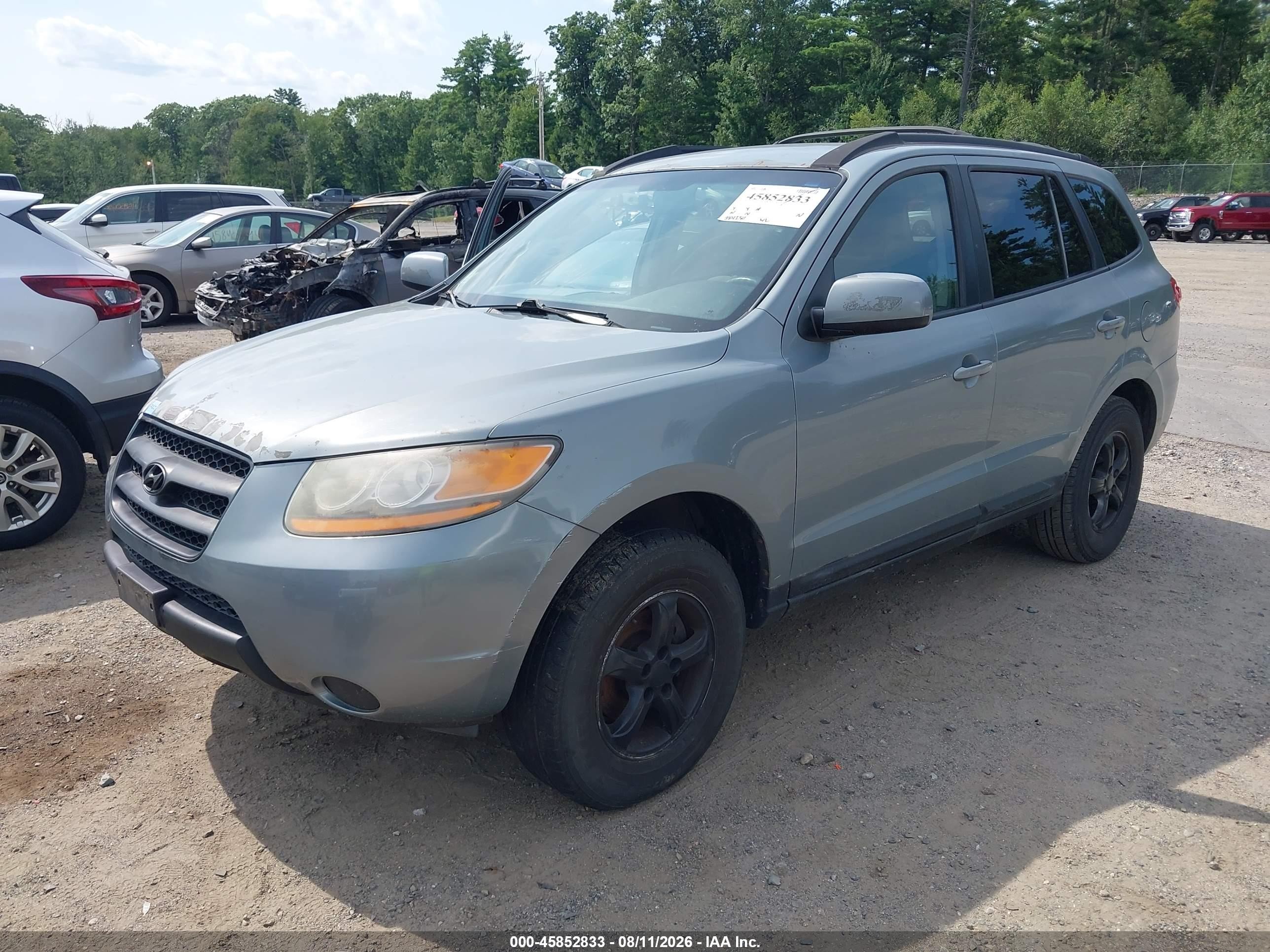 2008 Hyundai Santa Fe Gls Silver vin: 5NMSG73D78H199135