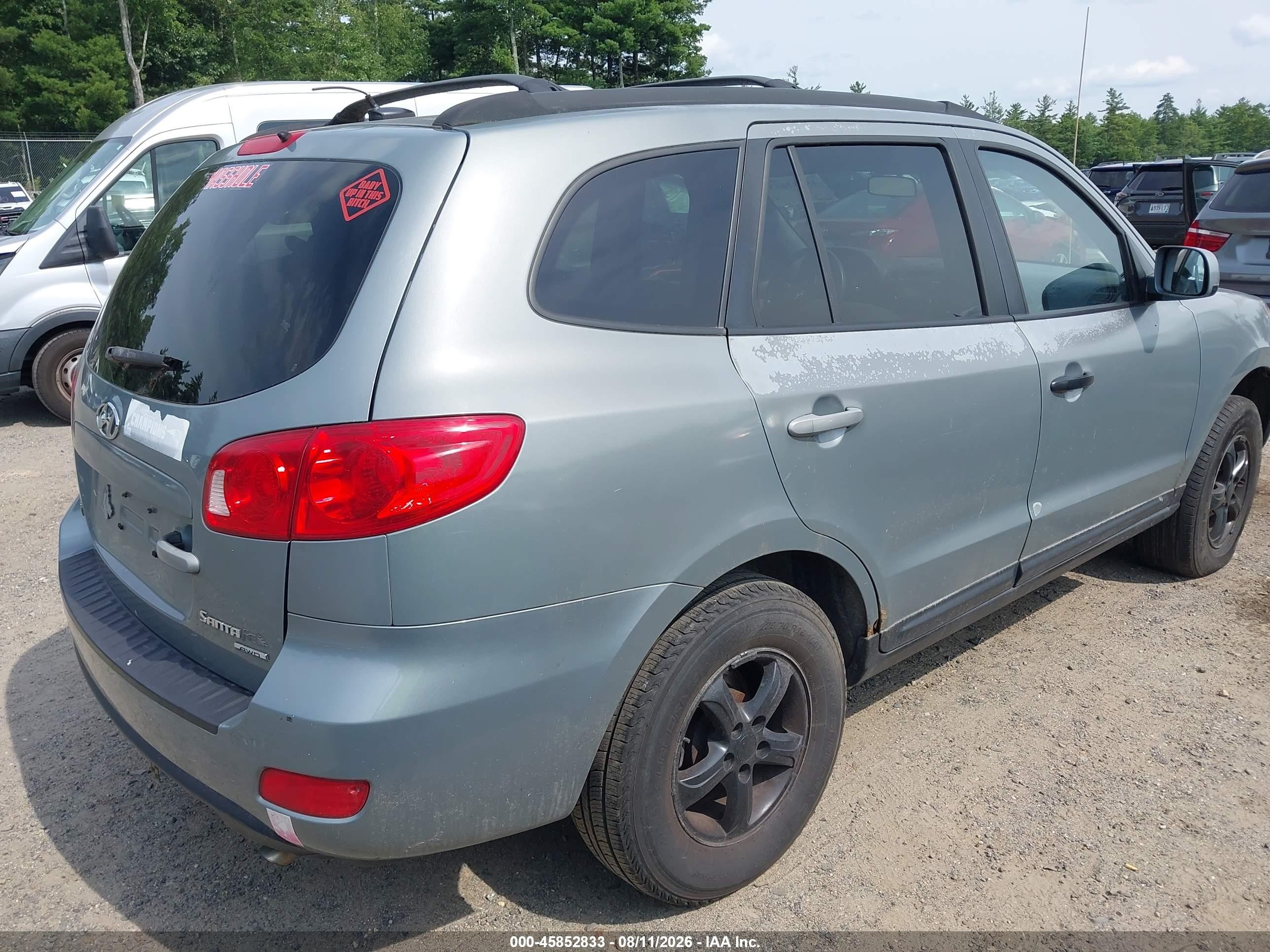 2008 Hyundai Santa Fe Gls Silver vin: 5NMSG73D78H199135