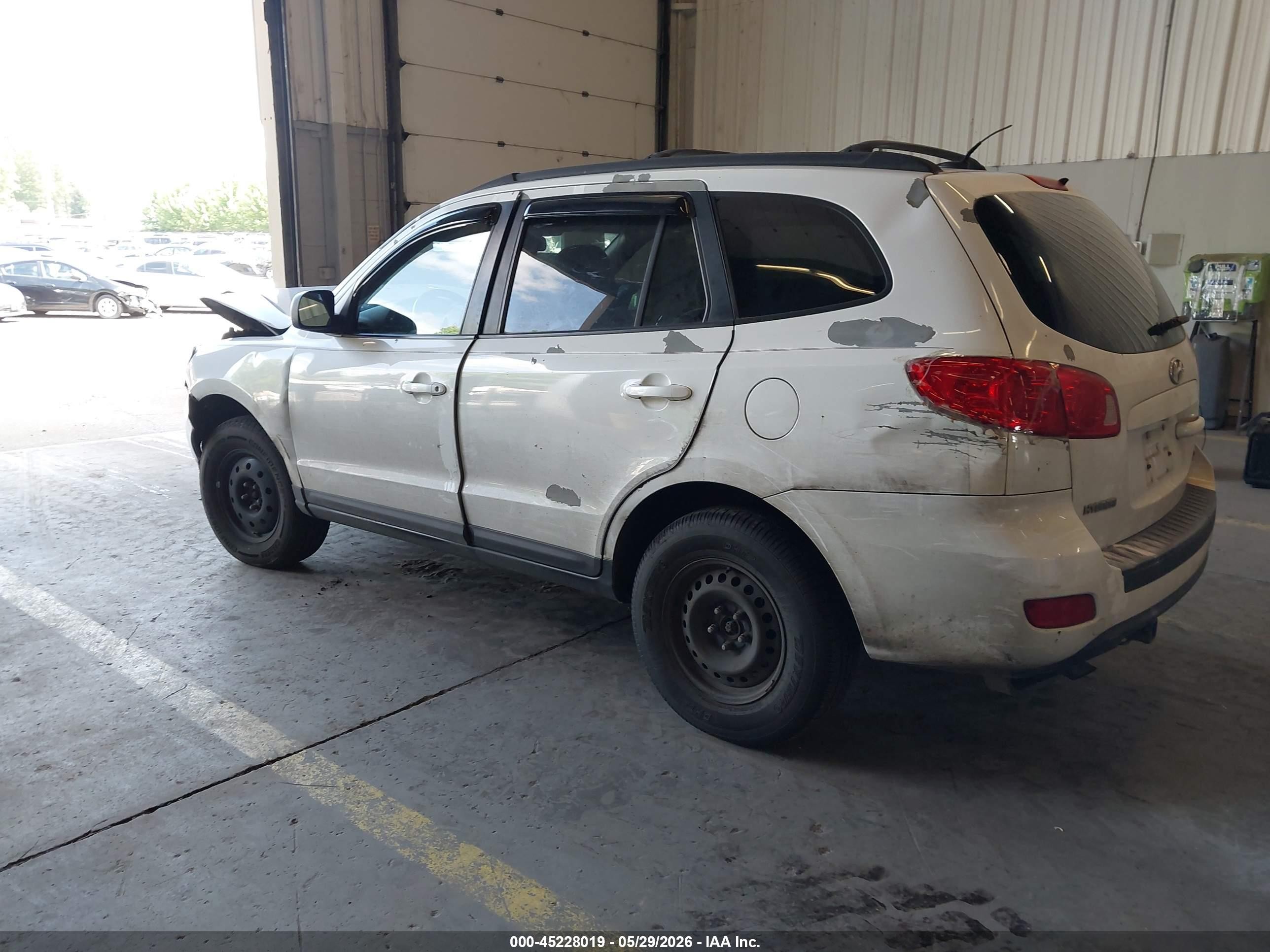 2009 Hyundai Santa Fe Gls White vin: 5NMSG73D79H266933