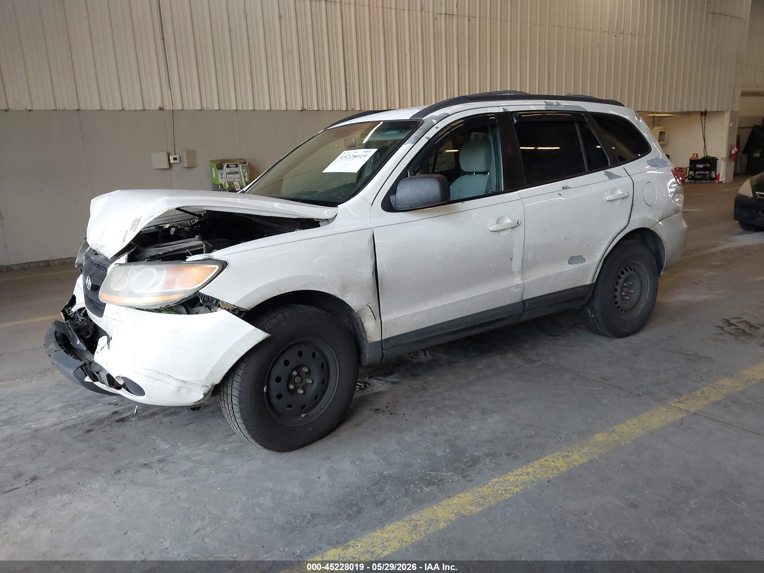2009 Hyundai Santa Fe Gls White vin: 5NMSG73D79H266933