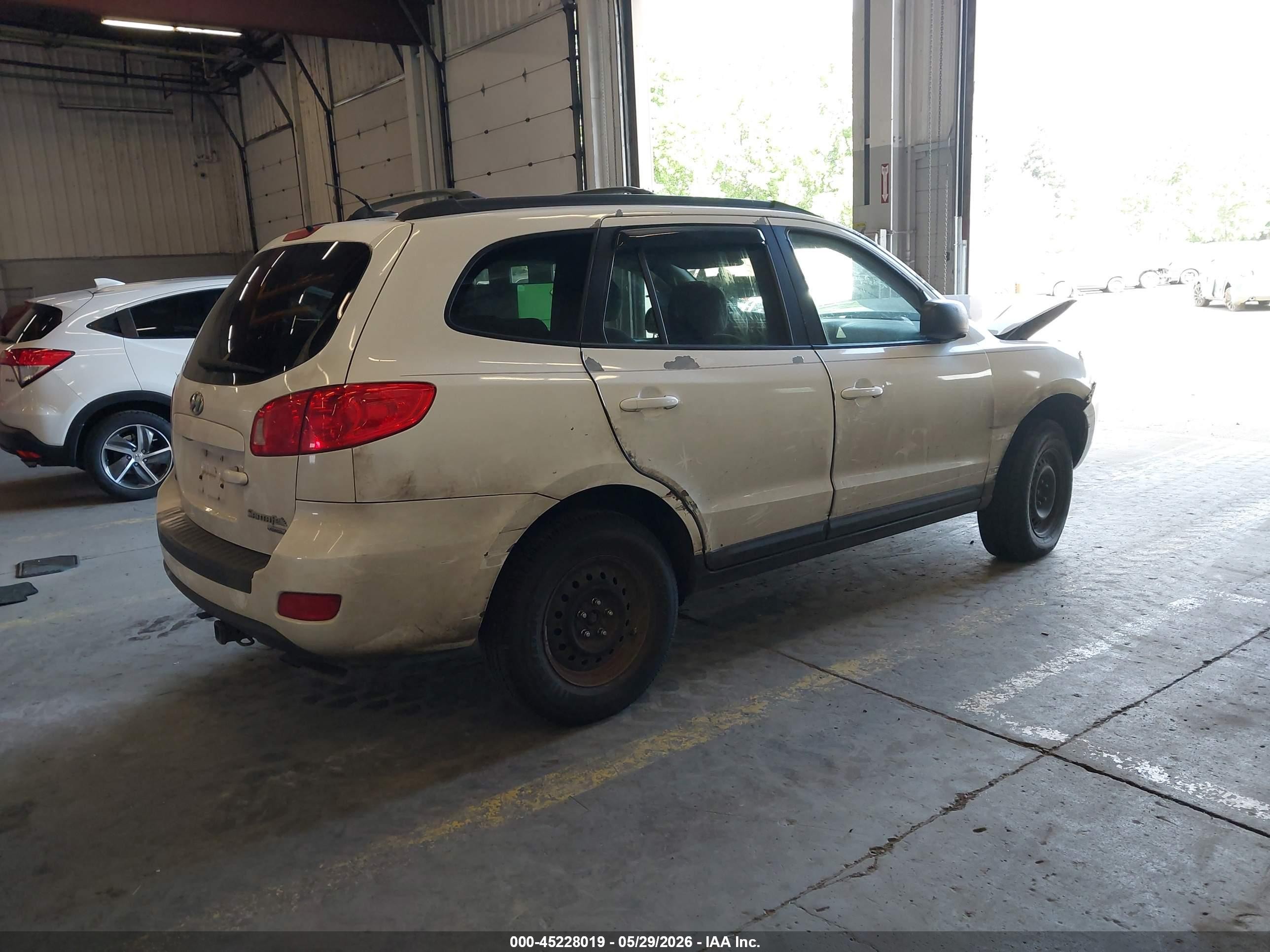 2009 Hyundai Santa Fe Gls White vin: 5NMSG73D79H266933