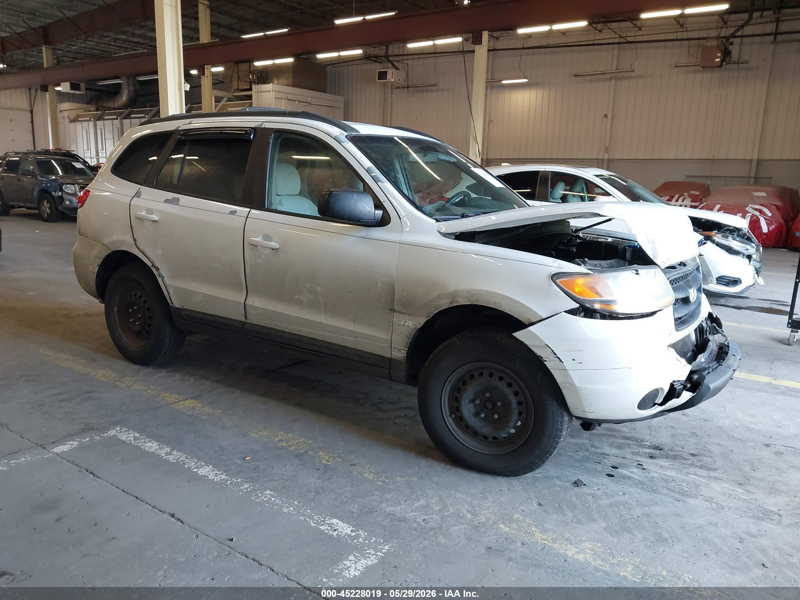 2009 Hyundai Santa Fe Gls White vin: 5NMSG73D79H266933