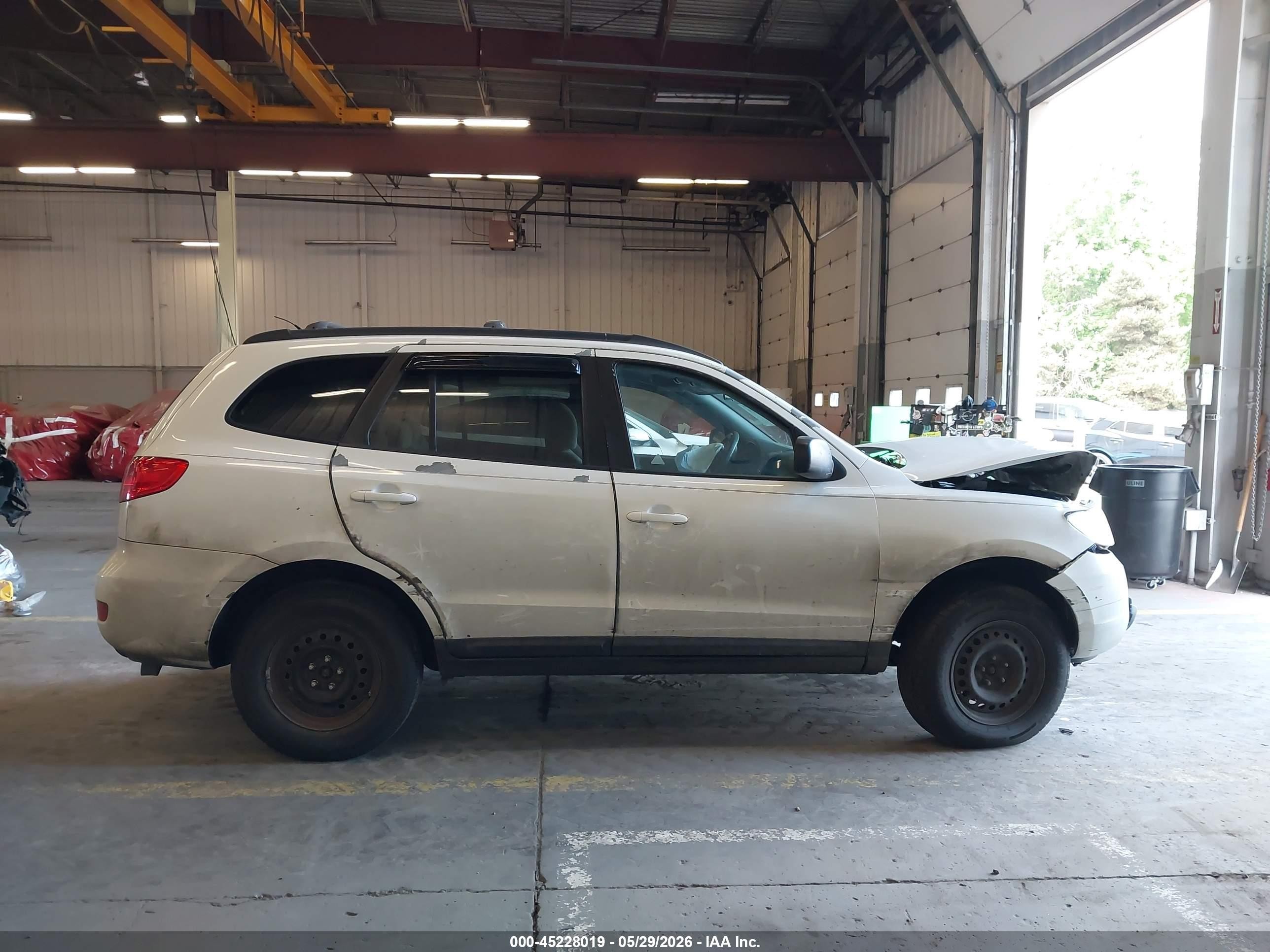 2009 Hyundai Santa Fe Gls White vin: 5NMSG73D79H266933