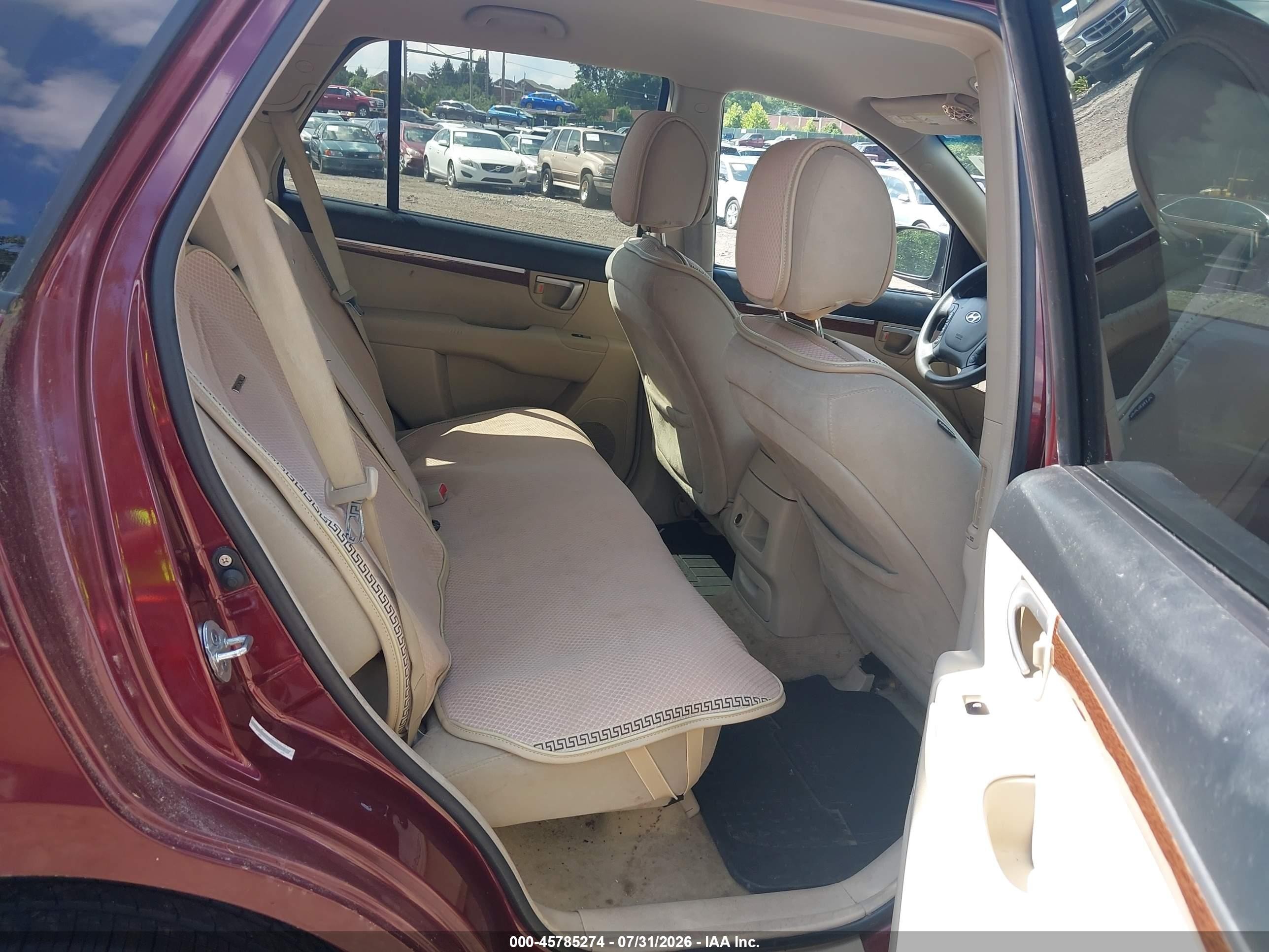 2009 Hyundai Santa Fe Gls Burgundy vin: 5NMSG73D79H282940