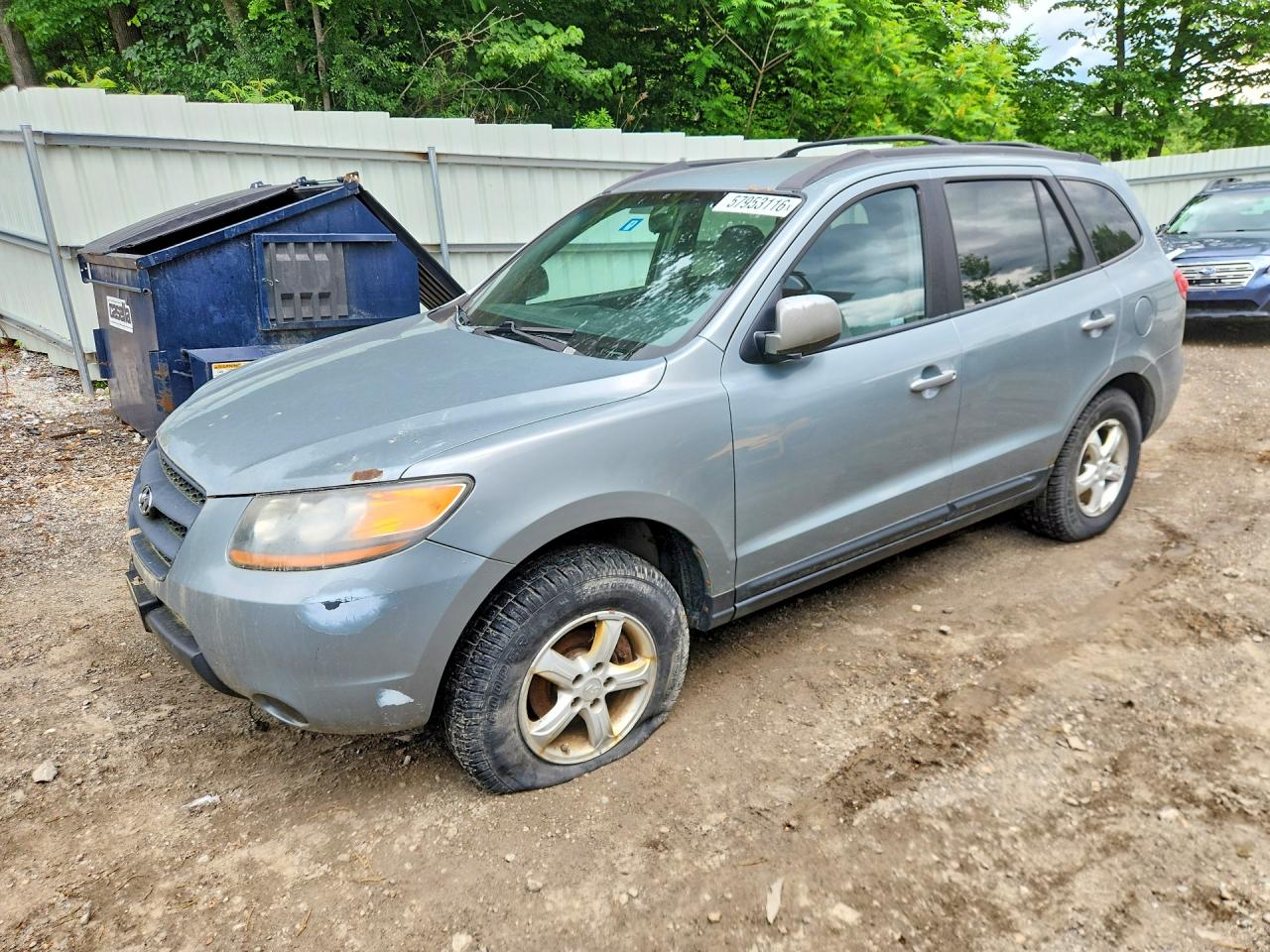 2008 Hyundai Santa Fe Gls Silver vin: 5NMSG73D88H170288