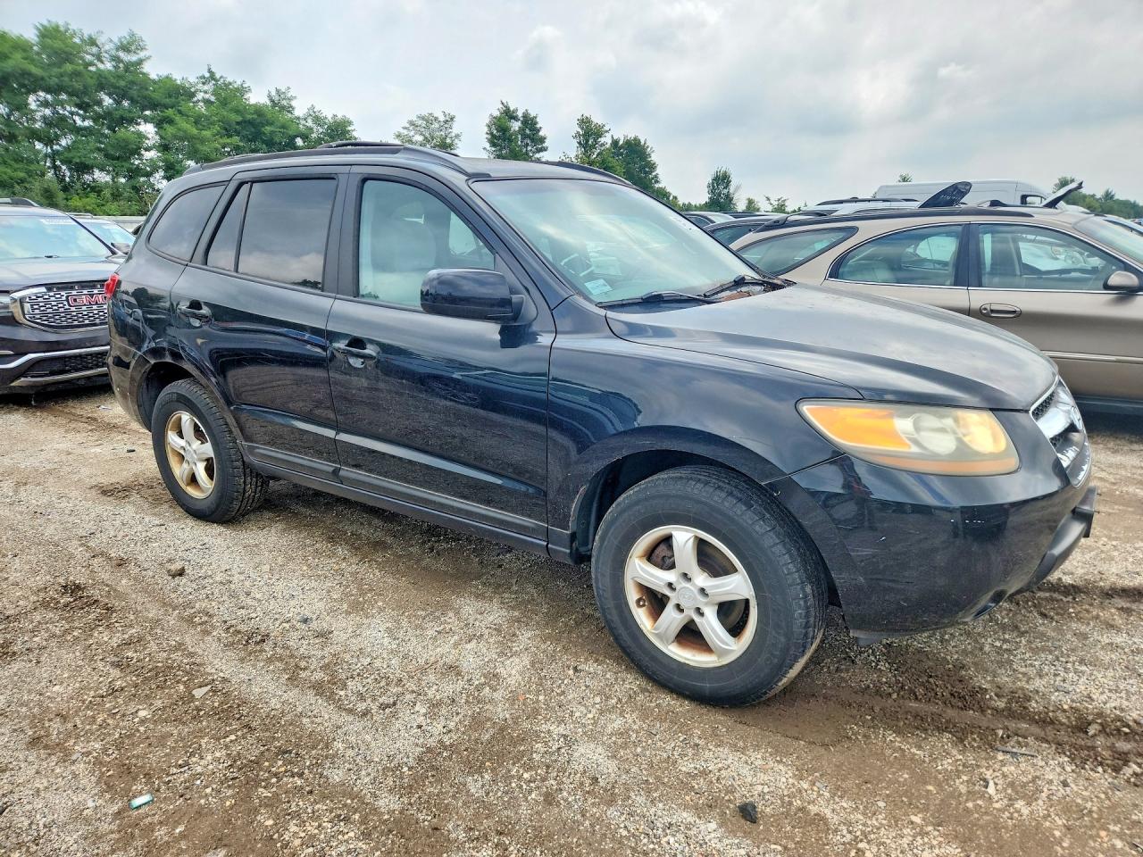 2007 Hyundai Santa Fe Gls Black vin: 5NMSG73D97H049932