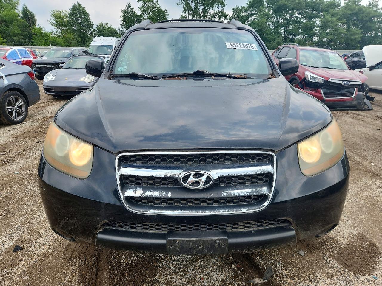 2007 Hyundai Santa Fe Gls Black vin: 5NMSG73D97H049932