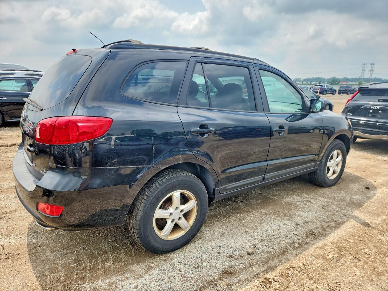 2007 Hyundai Santa Fe Gls Black vin: 5NMSG73D97H049932