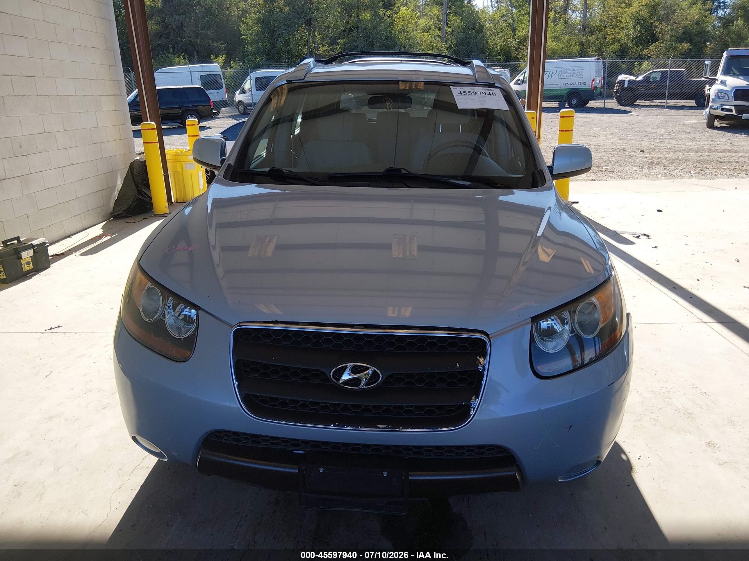 2007 Hyundai Santa Fe Gls Light Blue vin: 5NMSG73D97H082123