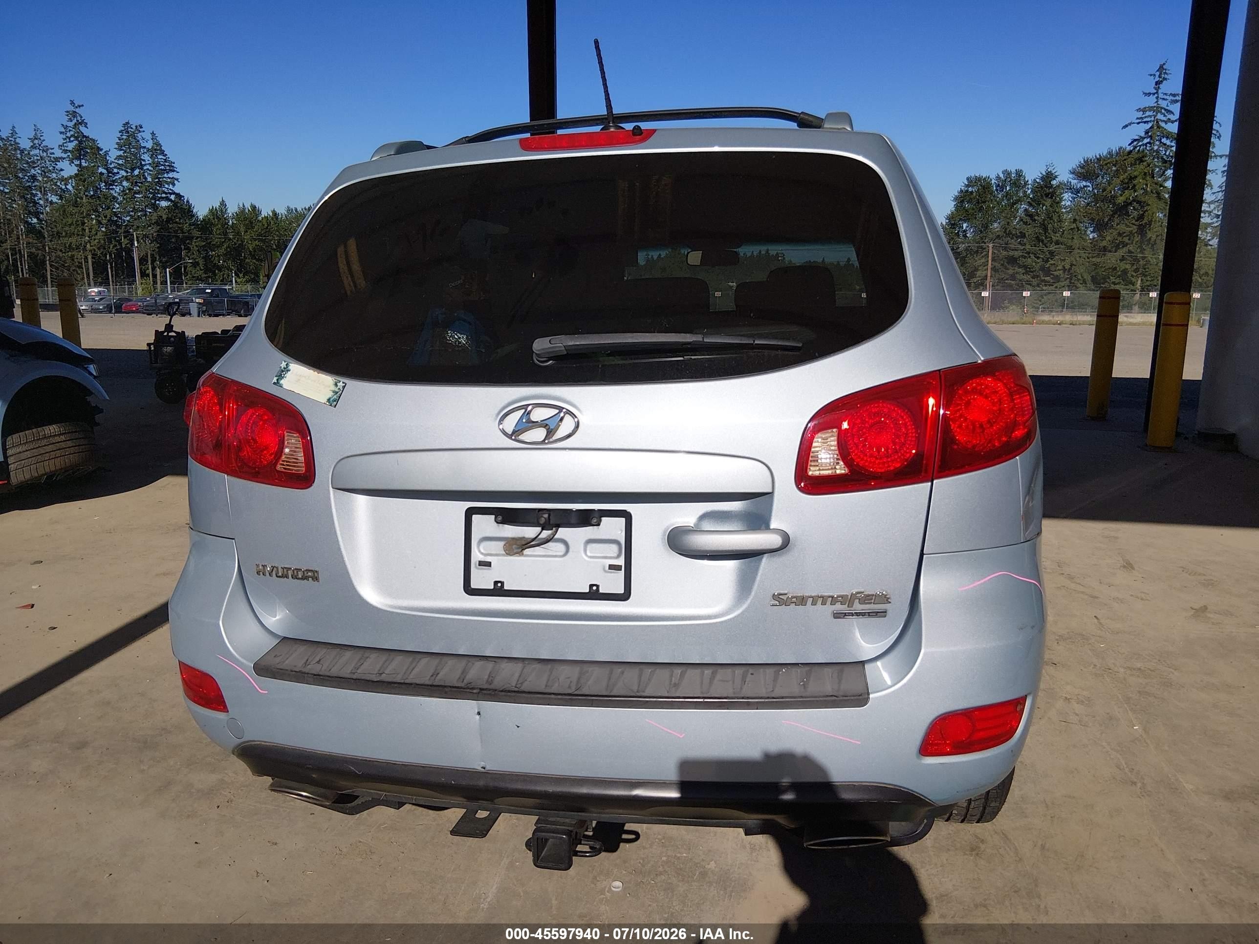 2007 Hyundai Santa Fe Gls Light Blue vin: 5NMSG73D97H082123