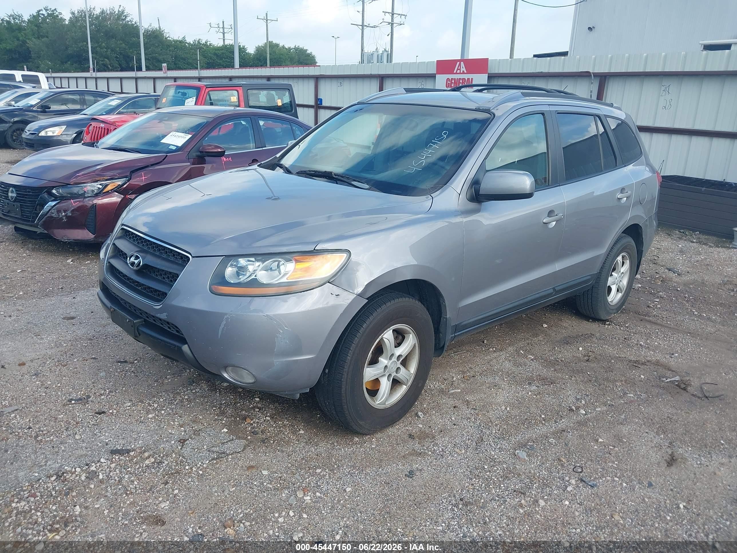2007 Hyundai Santa Fe Gls Silver vin: 5NMSG73D97H085278