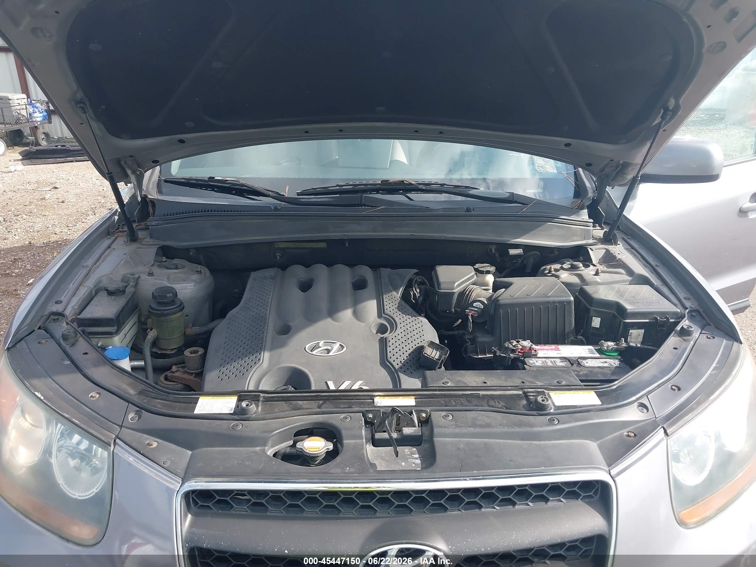 2007 Hyundai Santa Fe Gls Silver vin: 5NMSG73D97H085278