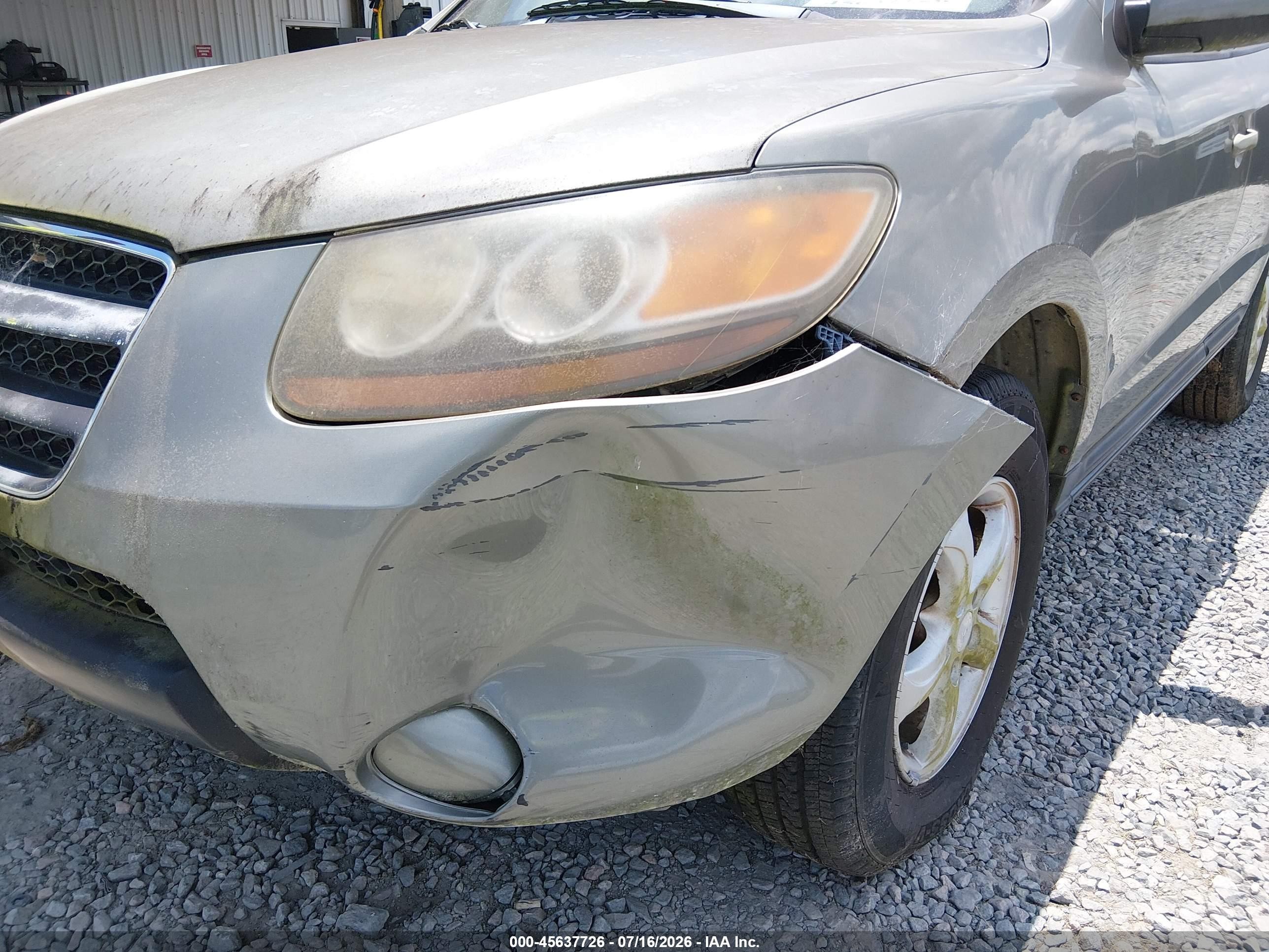2007 Hyundai Santa Fe Gls Green vin: 5NMSG73D97H104914