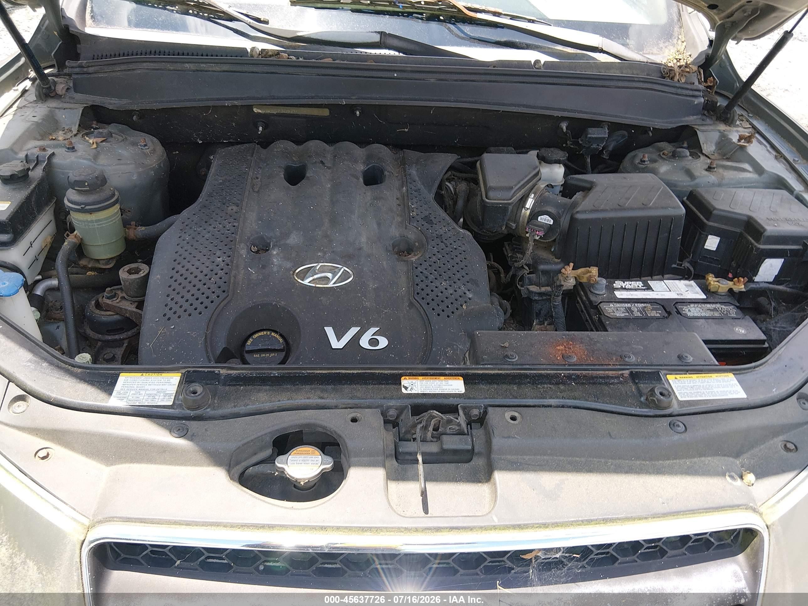 2007 Hyundai Santa Fe Gls Green vin: 5NMSG73D97H104914