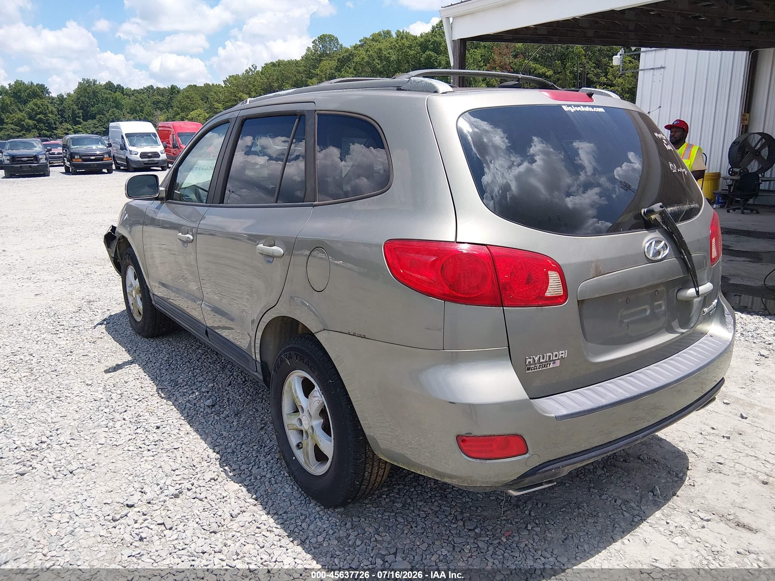 2007 Hyundai Santa Fe Gls Green vin: 5NMSG73D97H104914